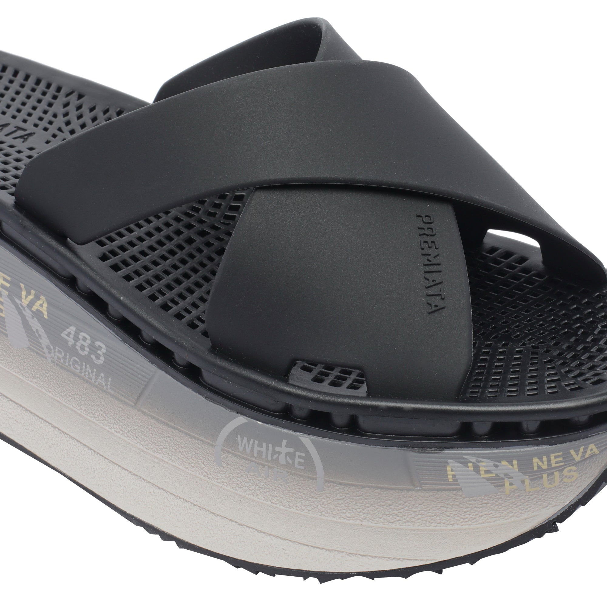Premiata Sandals Black Rubber/rubber Sole