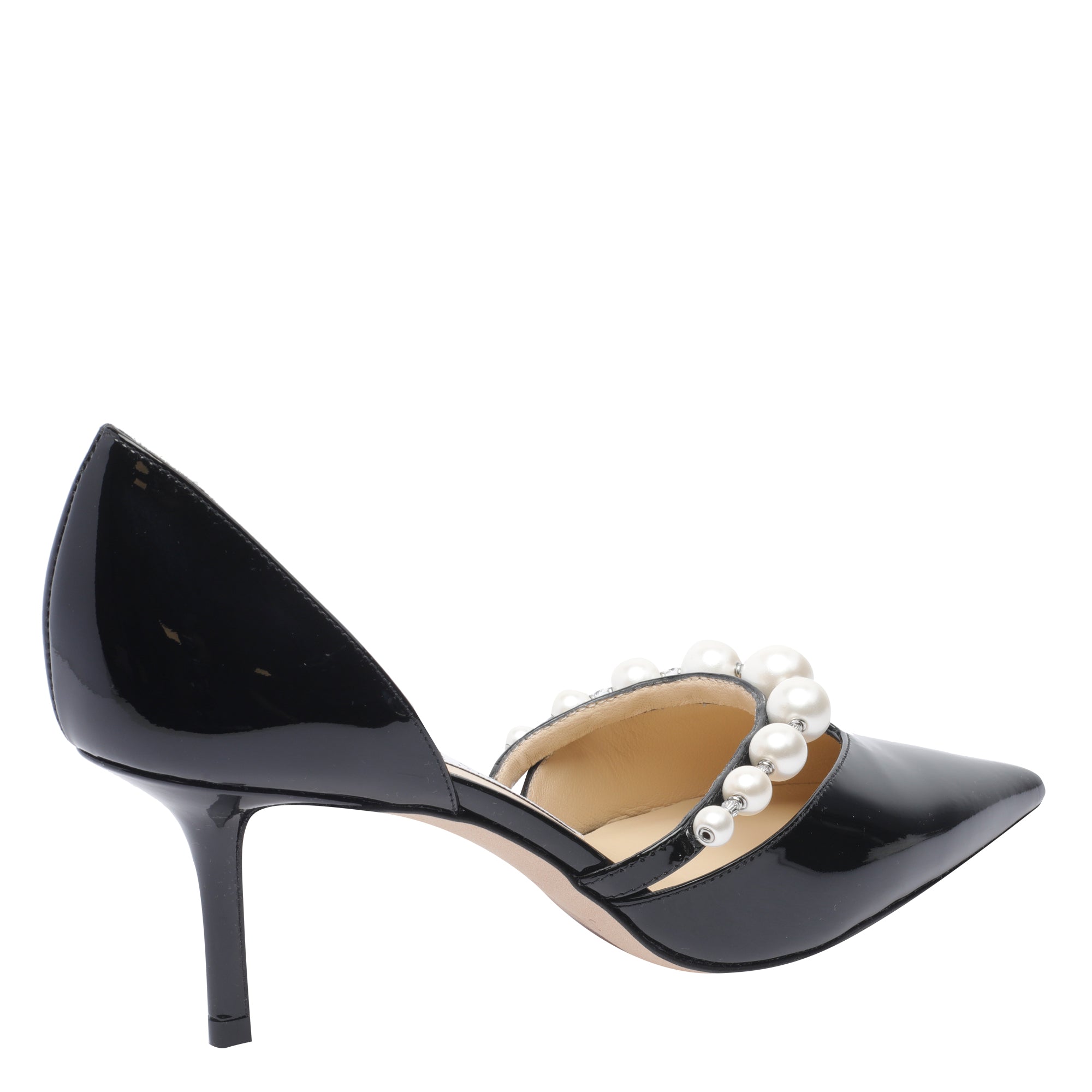 Jimmy Choo With Heel Black Patent Leather/leather Sole
