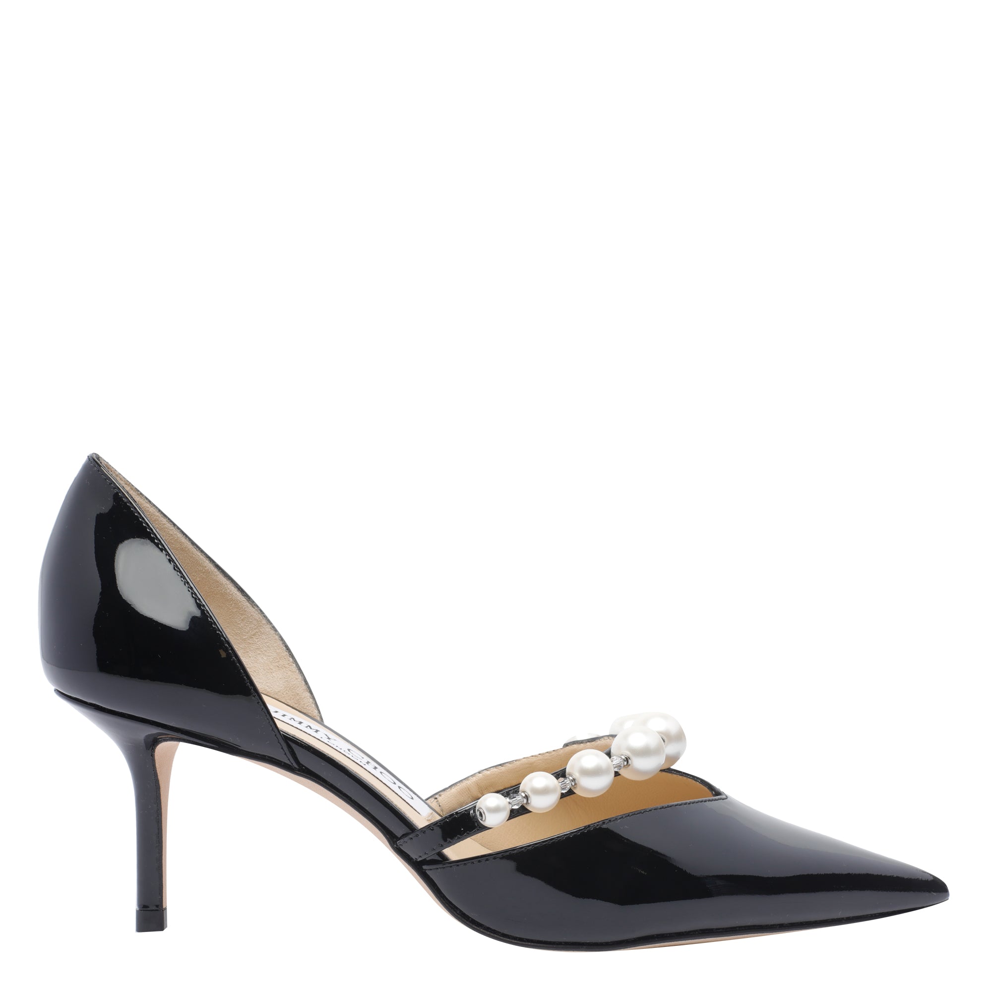 Jimmy Choo With Heel Black Patent Leather/leather Sole