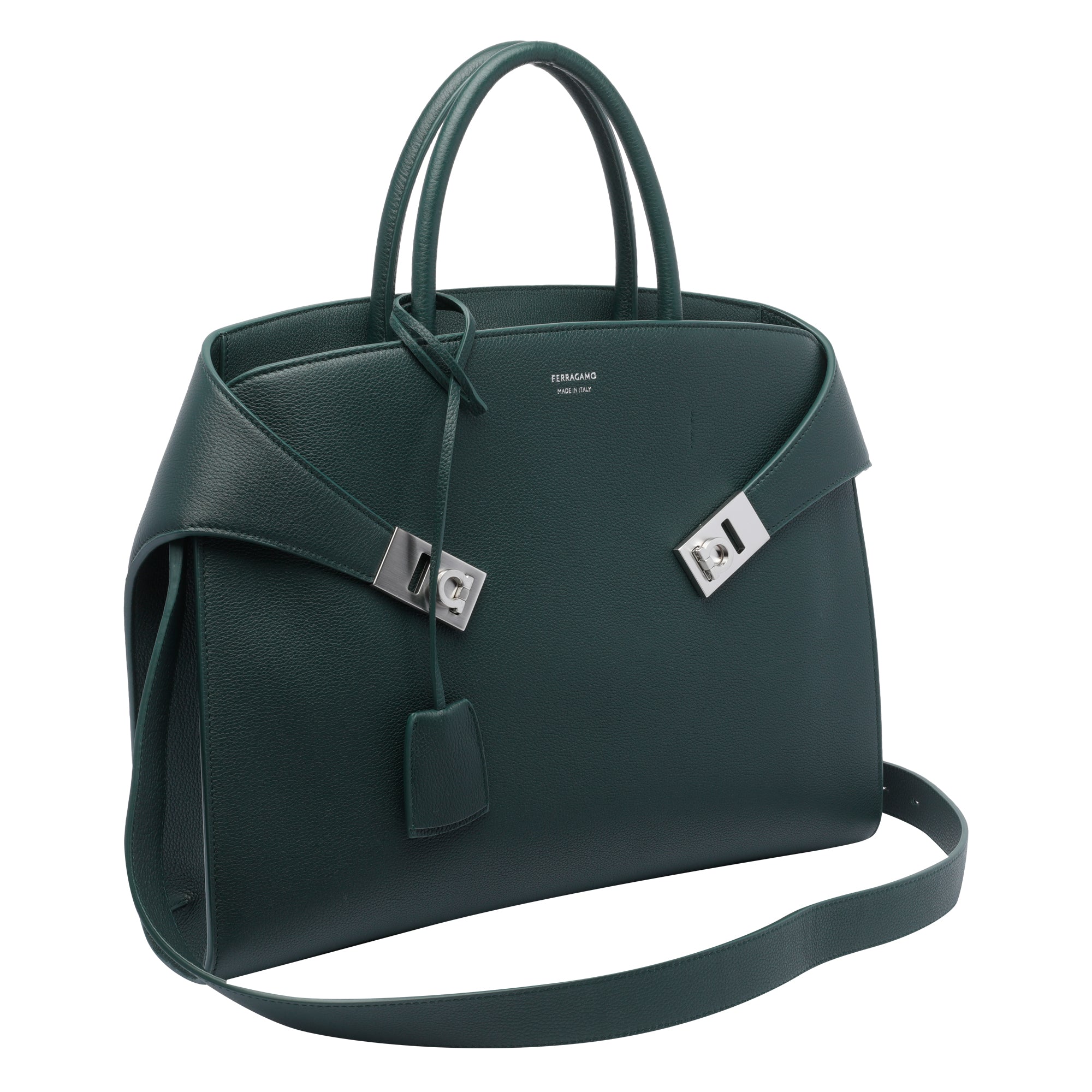 Ferragamo Bags Green Calf Leather
