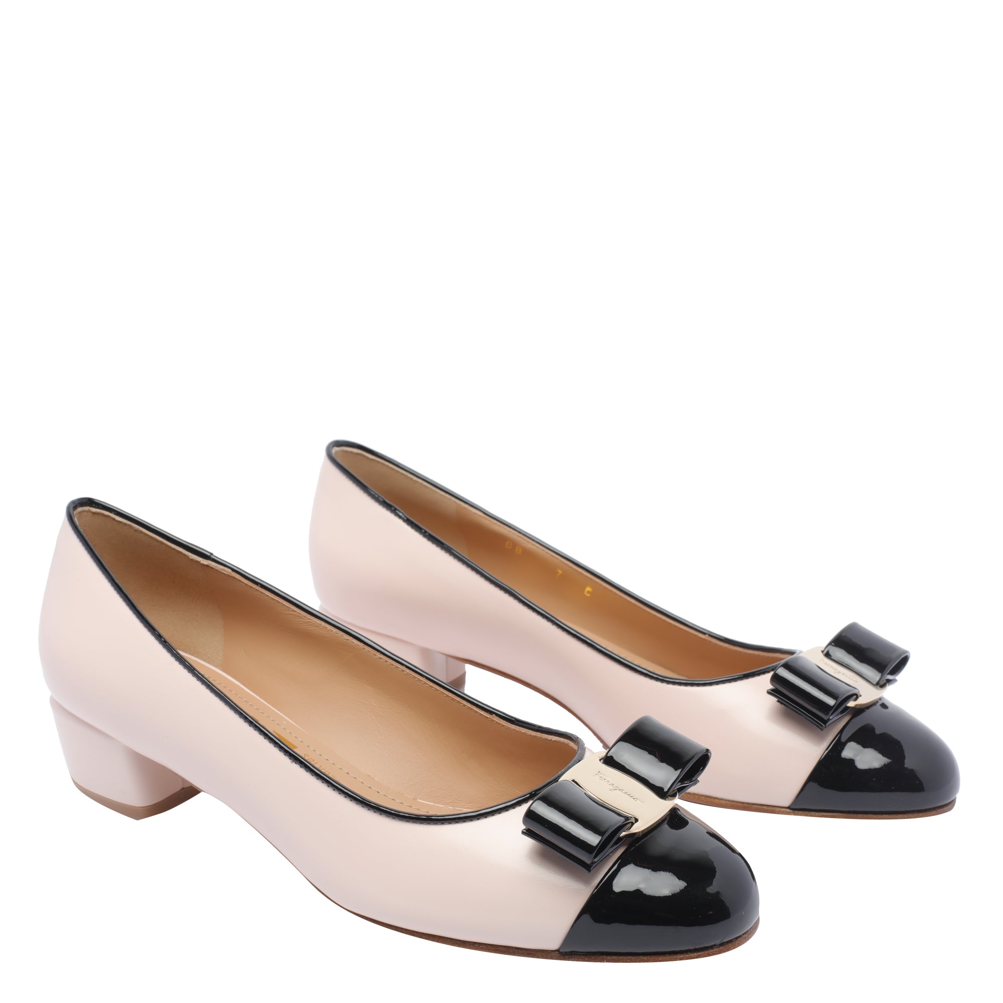 Ferragamo With Heel Pink Calf Leather/leather Sole