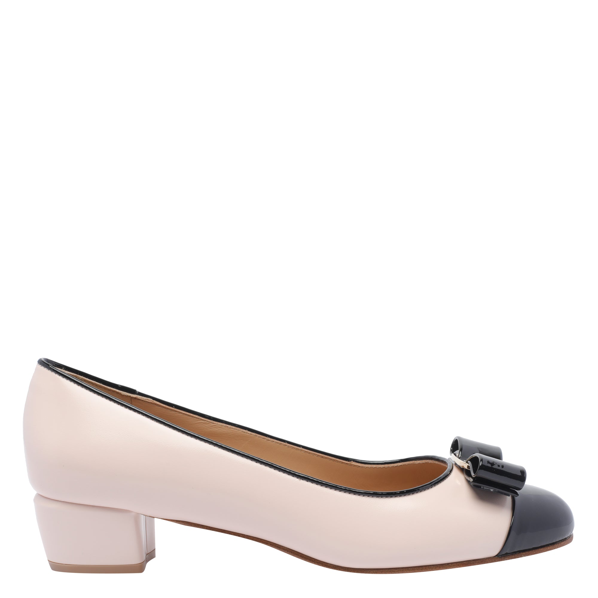 Ferragamo With Heel Pink Calf Leather/leather Sole