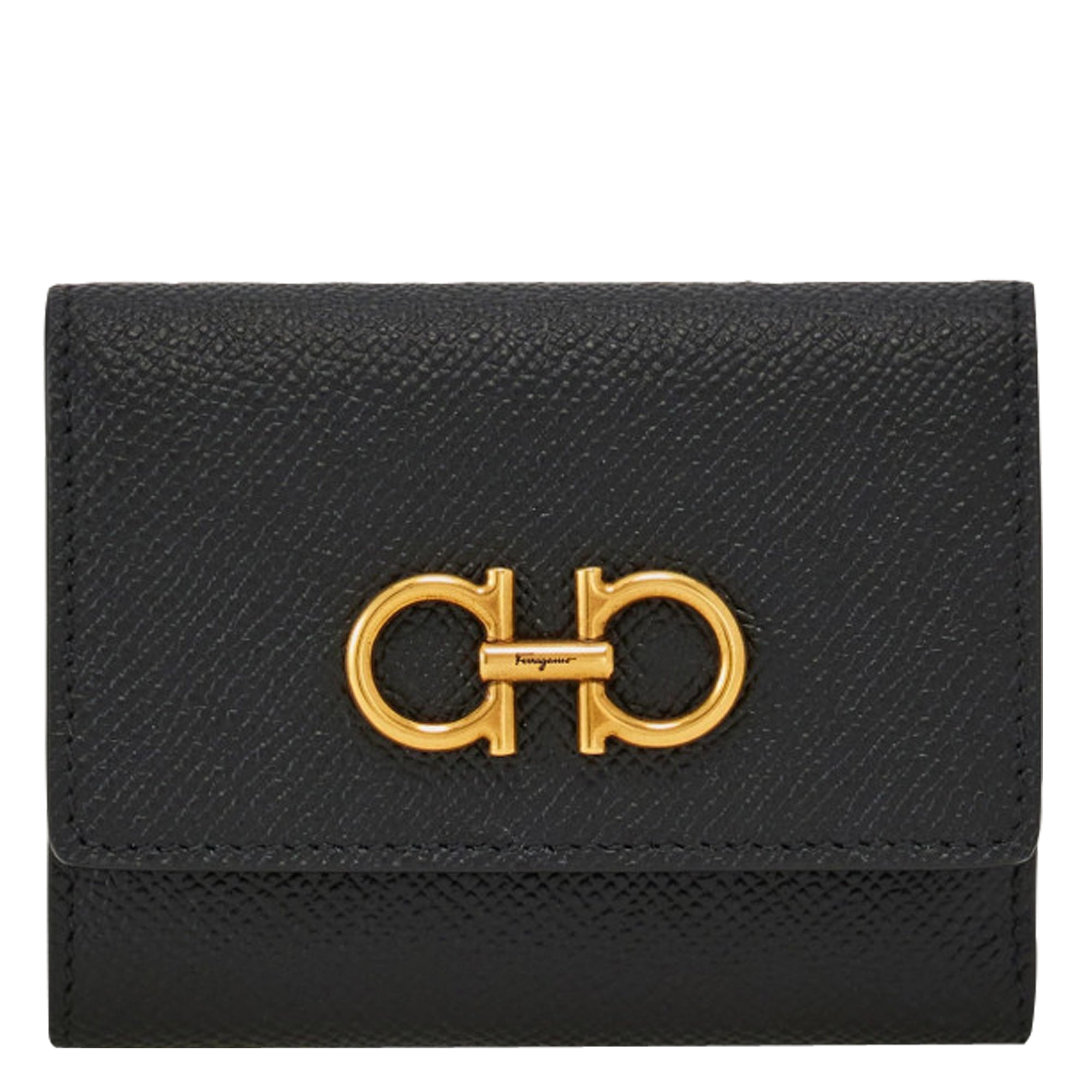 Ferragamo Wallets Black Calf Leather