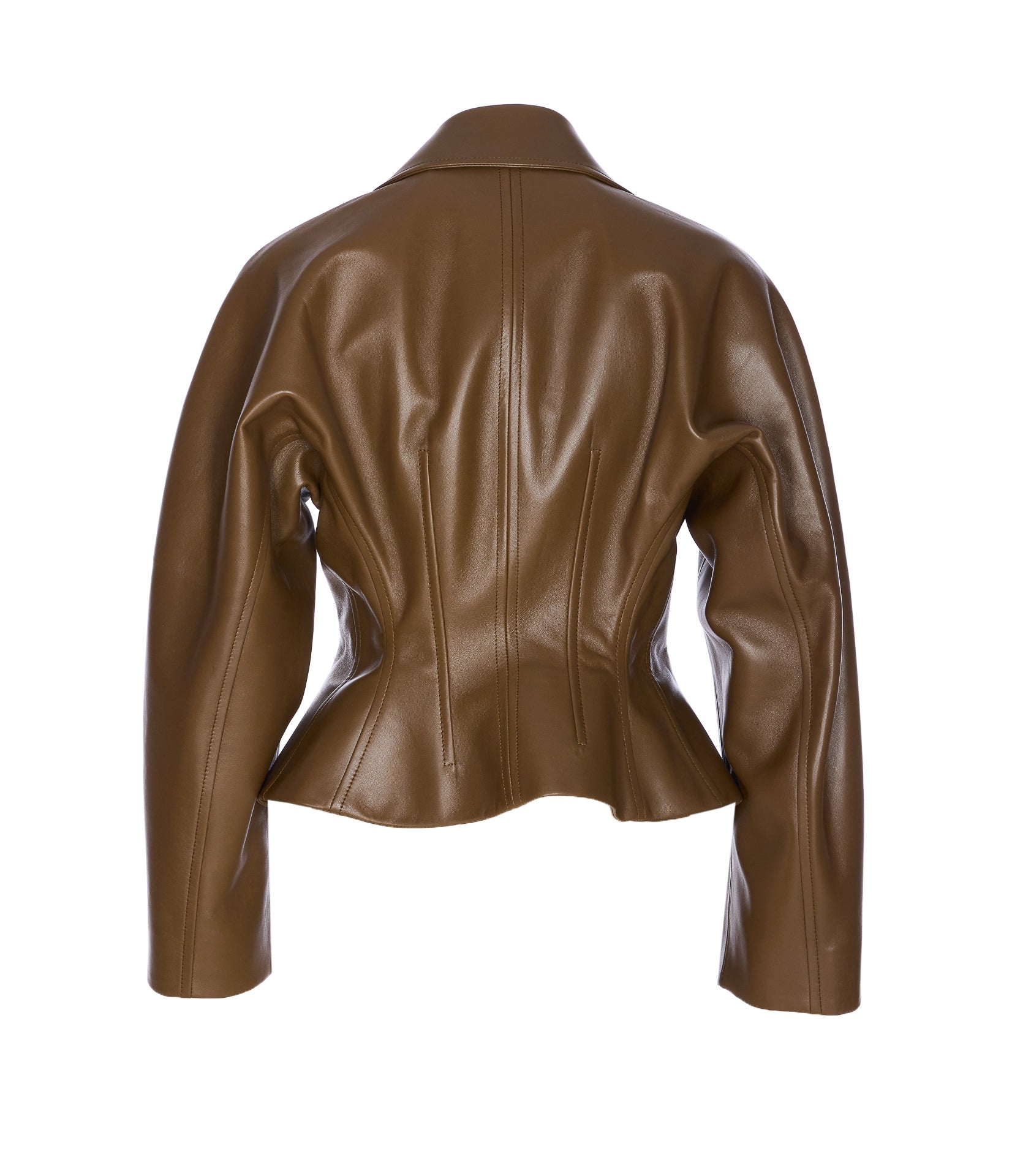 Bottega Veneta Jackets Green Leather Genuine