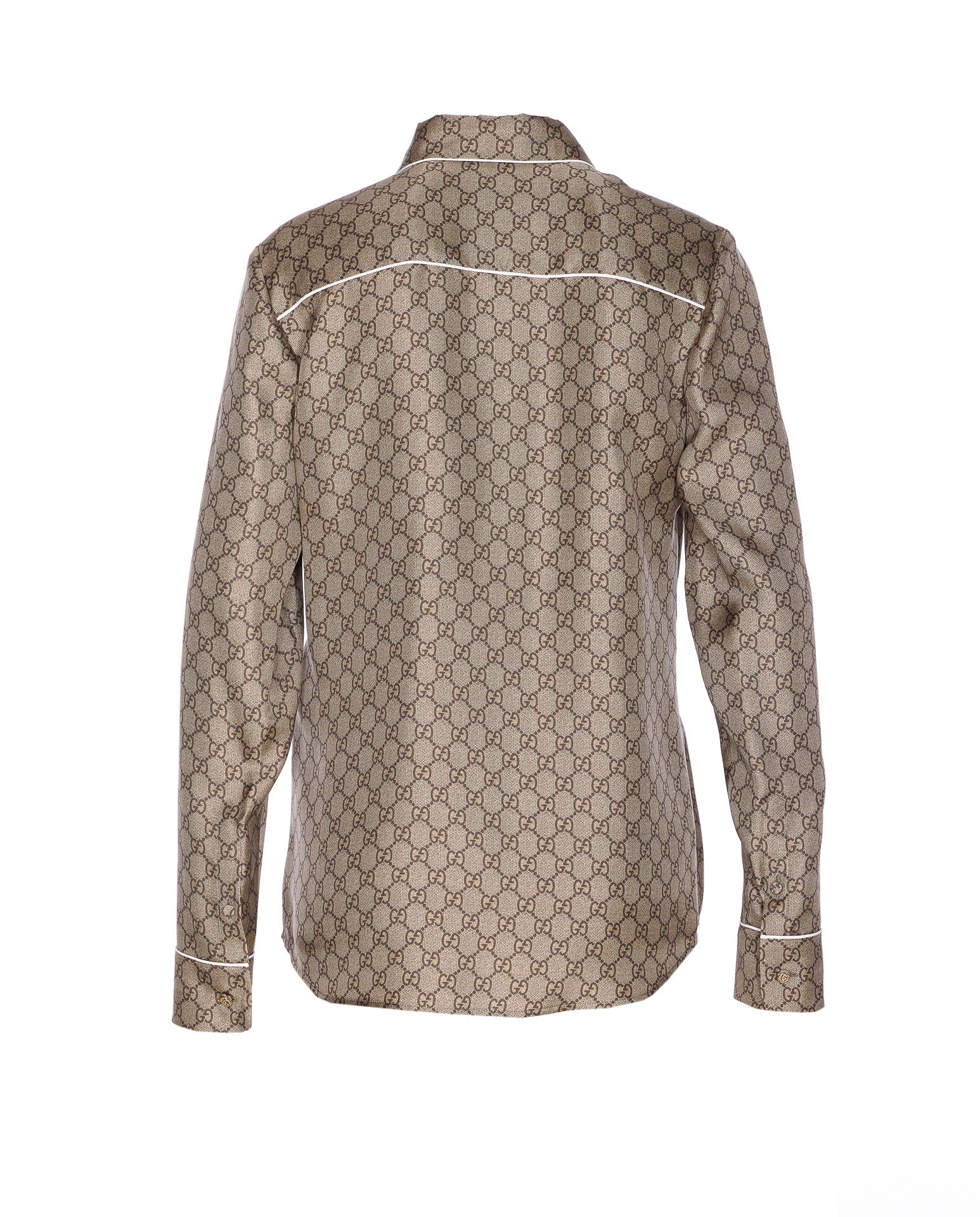 Gucci Shirts Brown Silk