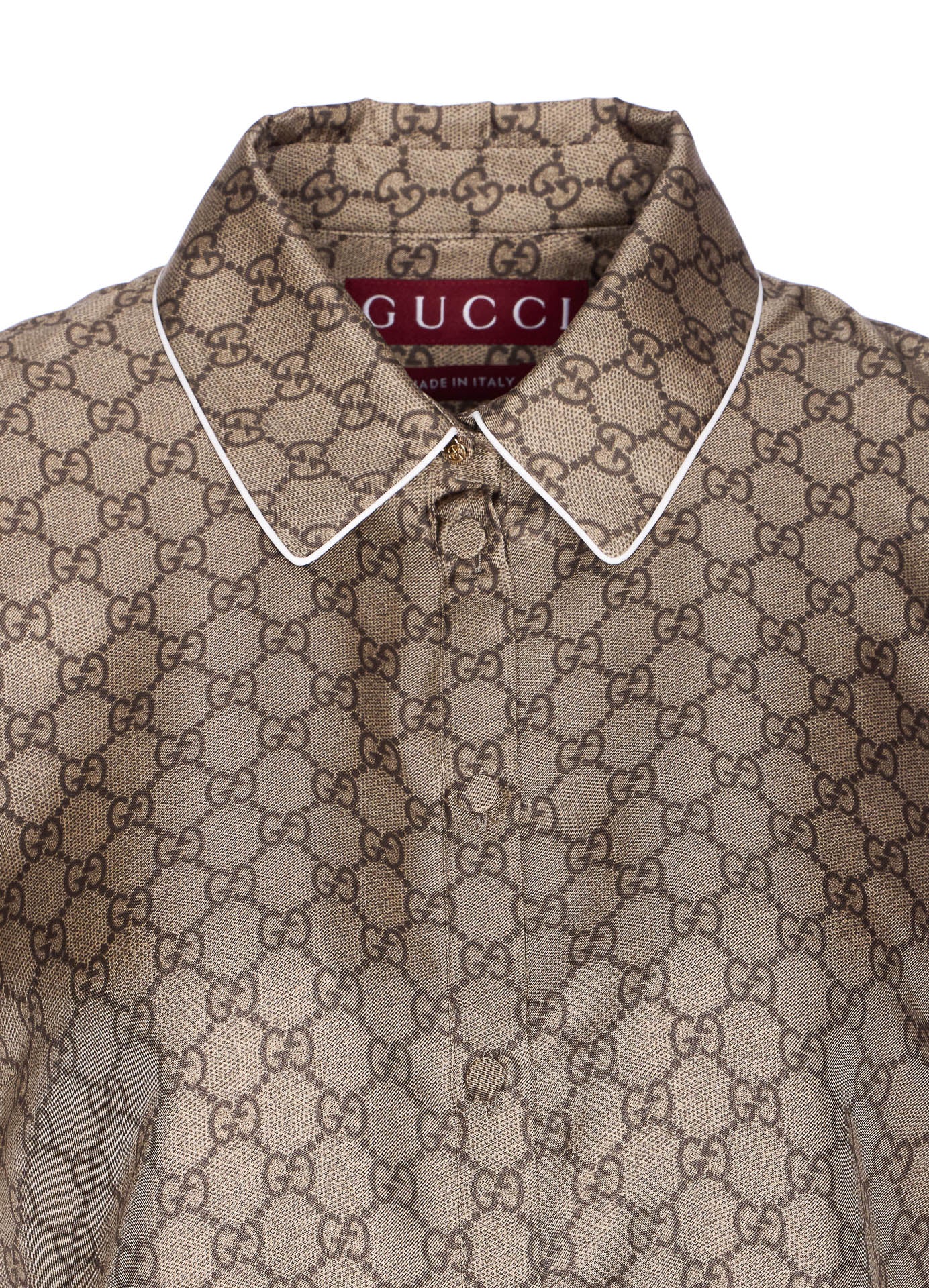 Gucci Shirts Brown Silk