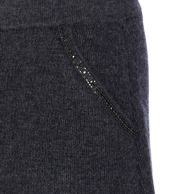 Self Portrait Skirts Grey Wool