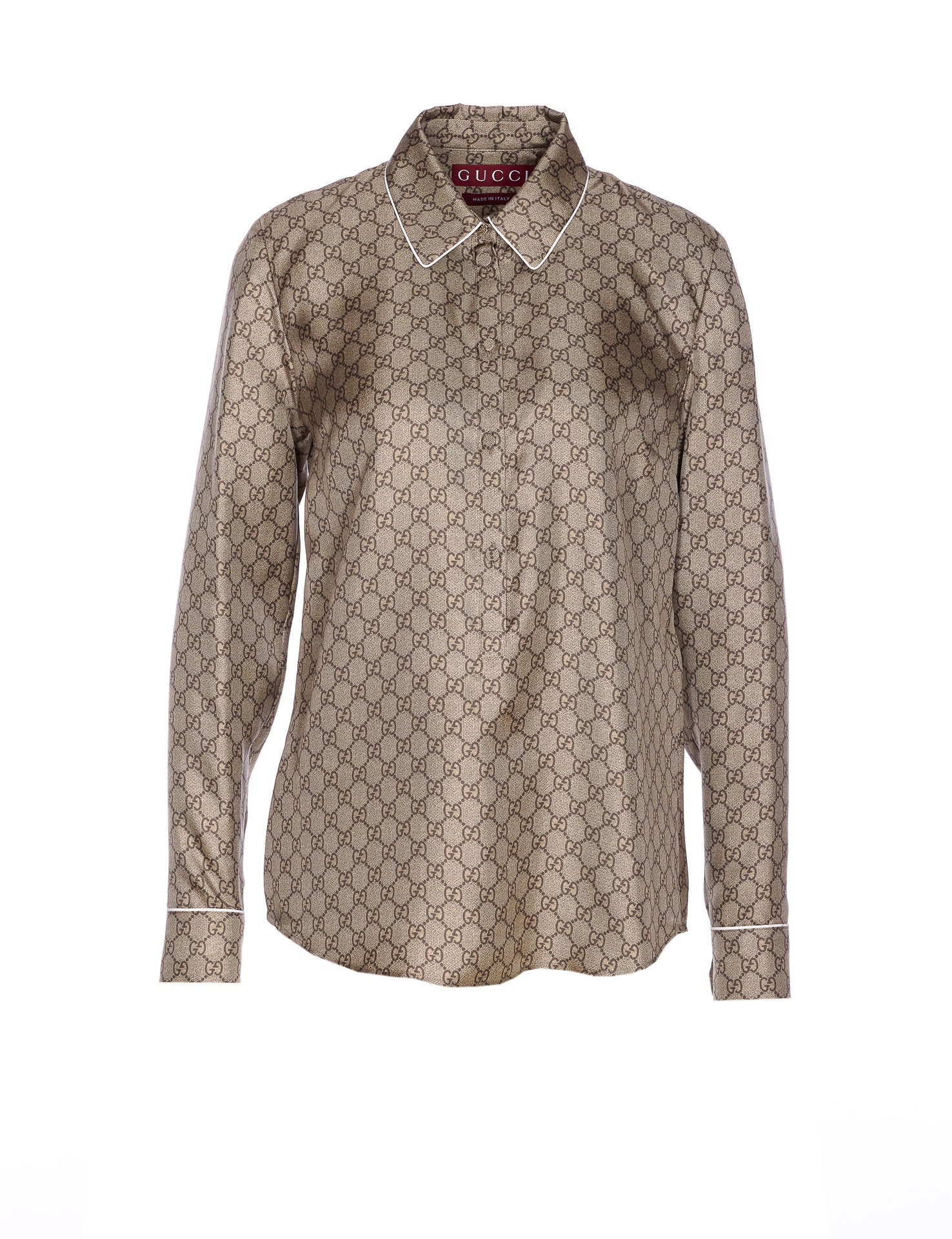 Gucci Shirts Brown Silk
