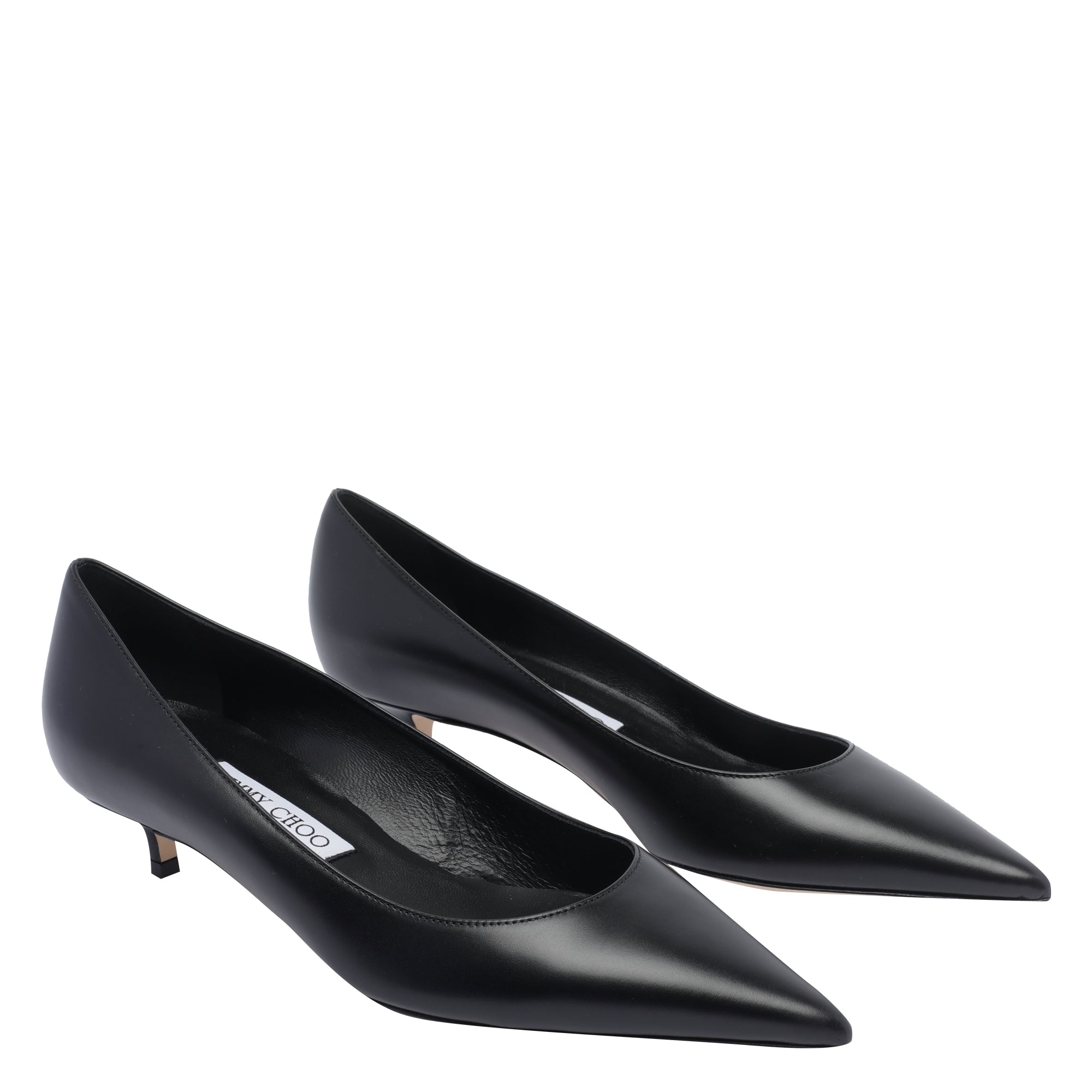 Jimmy Choo With Heel Black Calf Leather/leather Sole