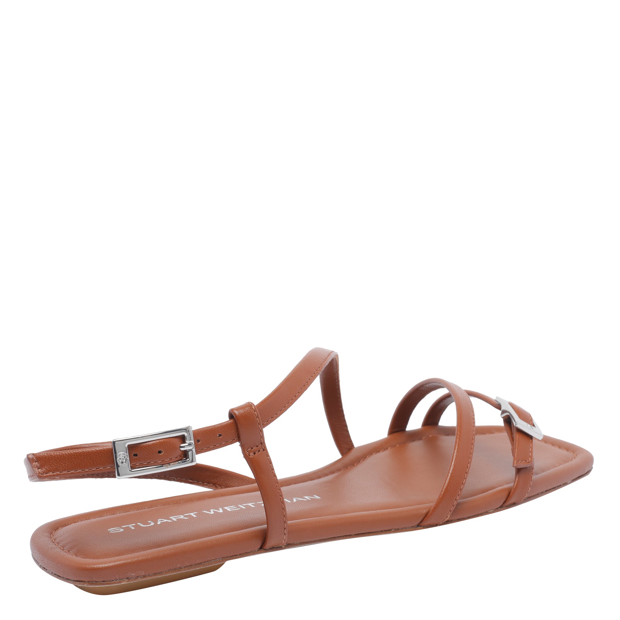 Stuart Weitzman Sandals Brown Calf Leather/leather Sole