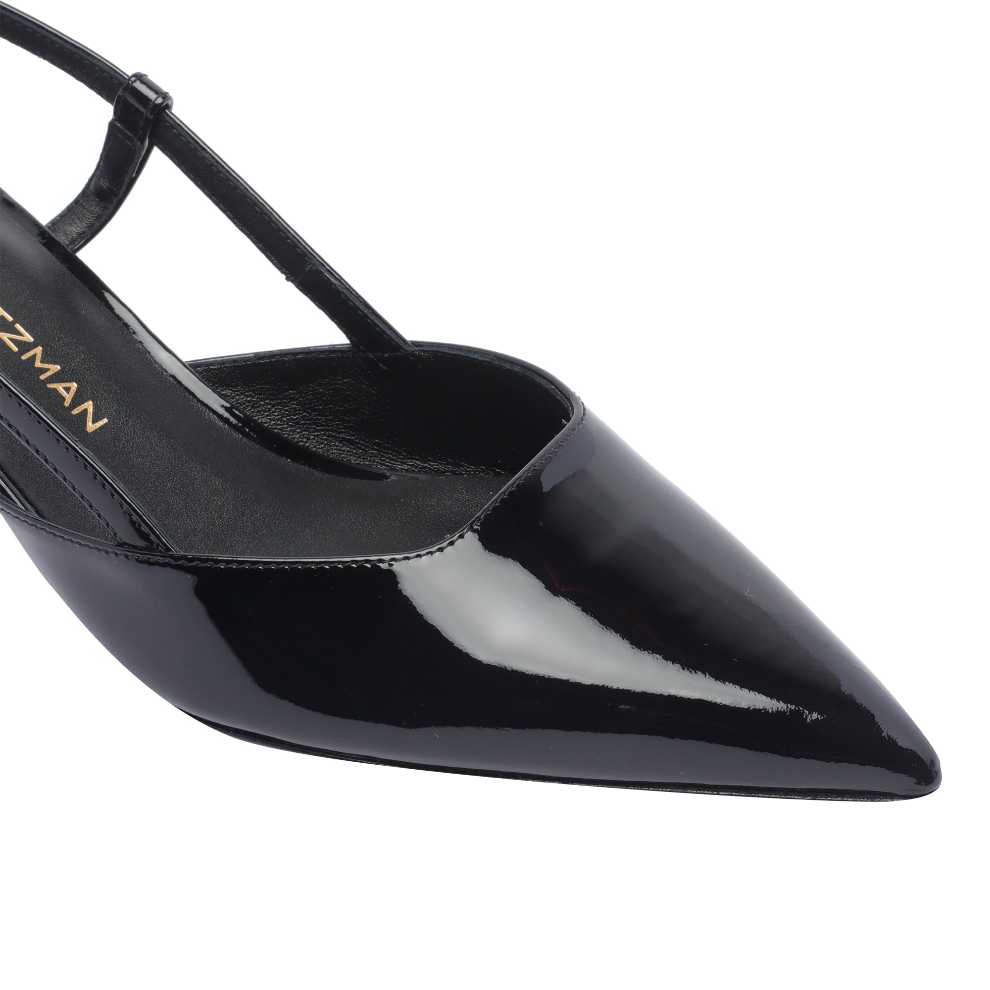 Stuart Weitzman With Heel Black Calf Leather/leather Sole