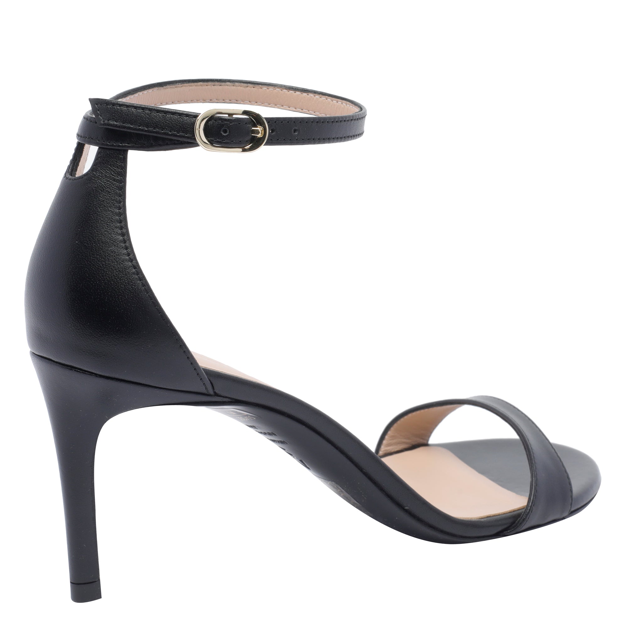 Stuart Weitzman With Heel Black Calf Leather/leather Sole