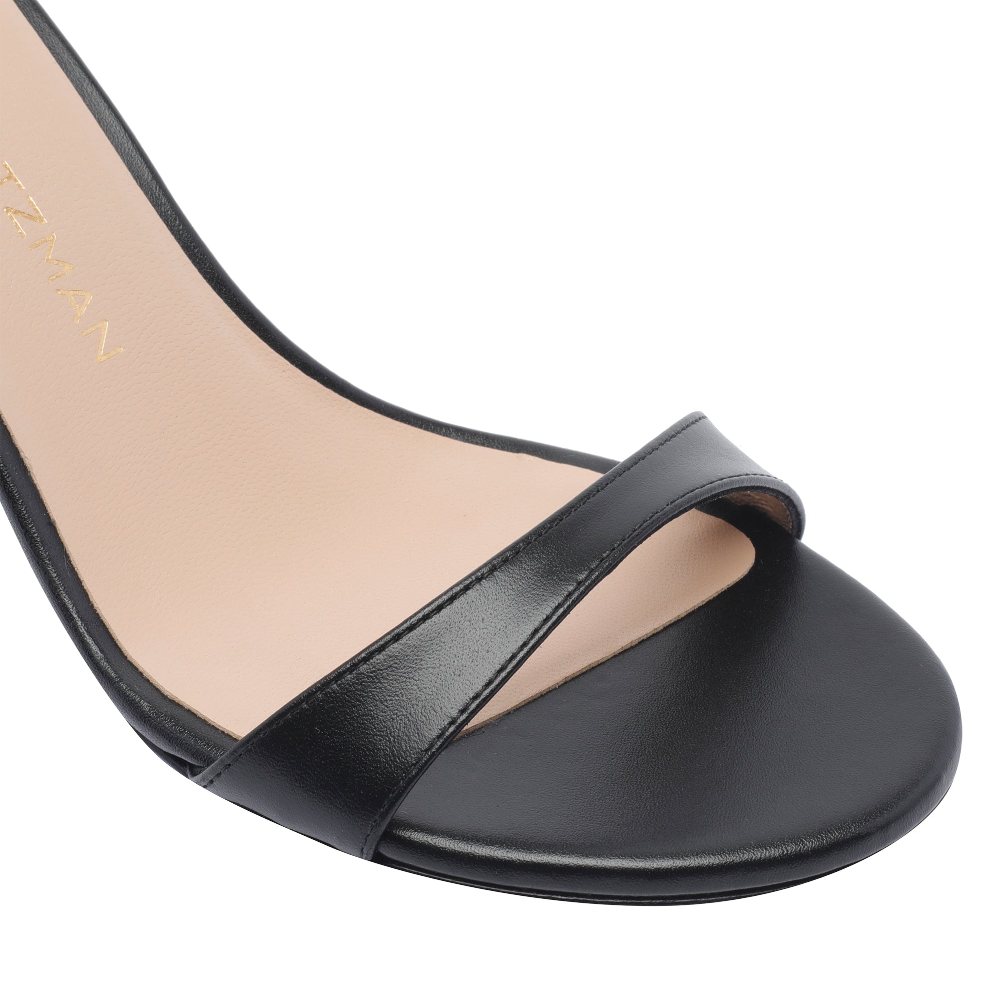 Stuart Weitzman With Heel Black Calf Leather/leather Sole