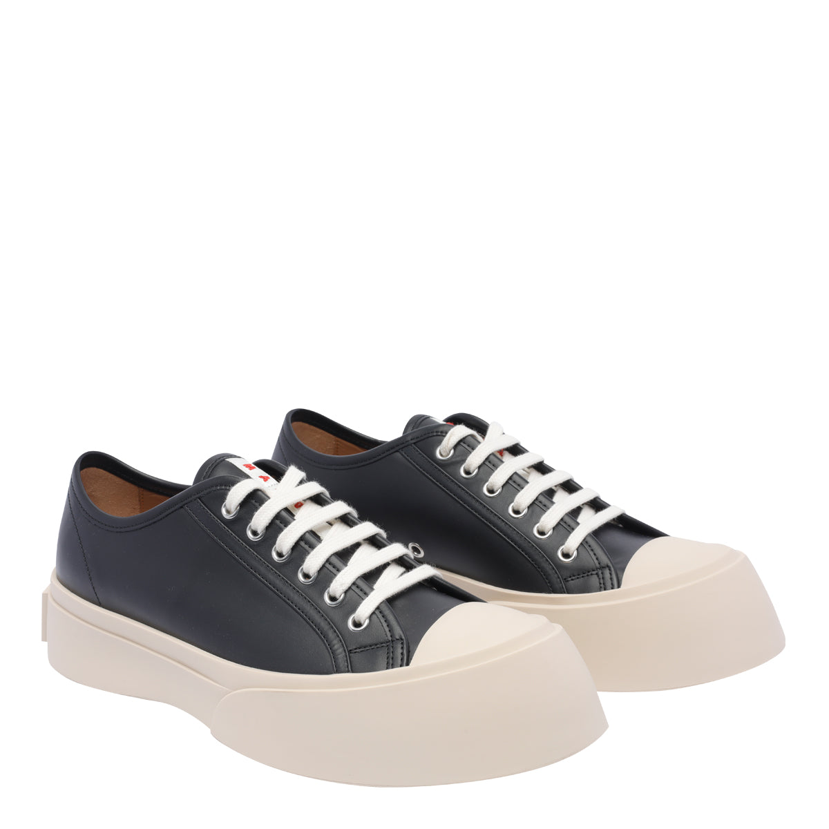 Marni Sneakers Black Calf Leather/rubber Sole