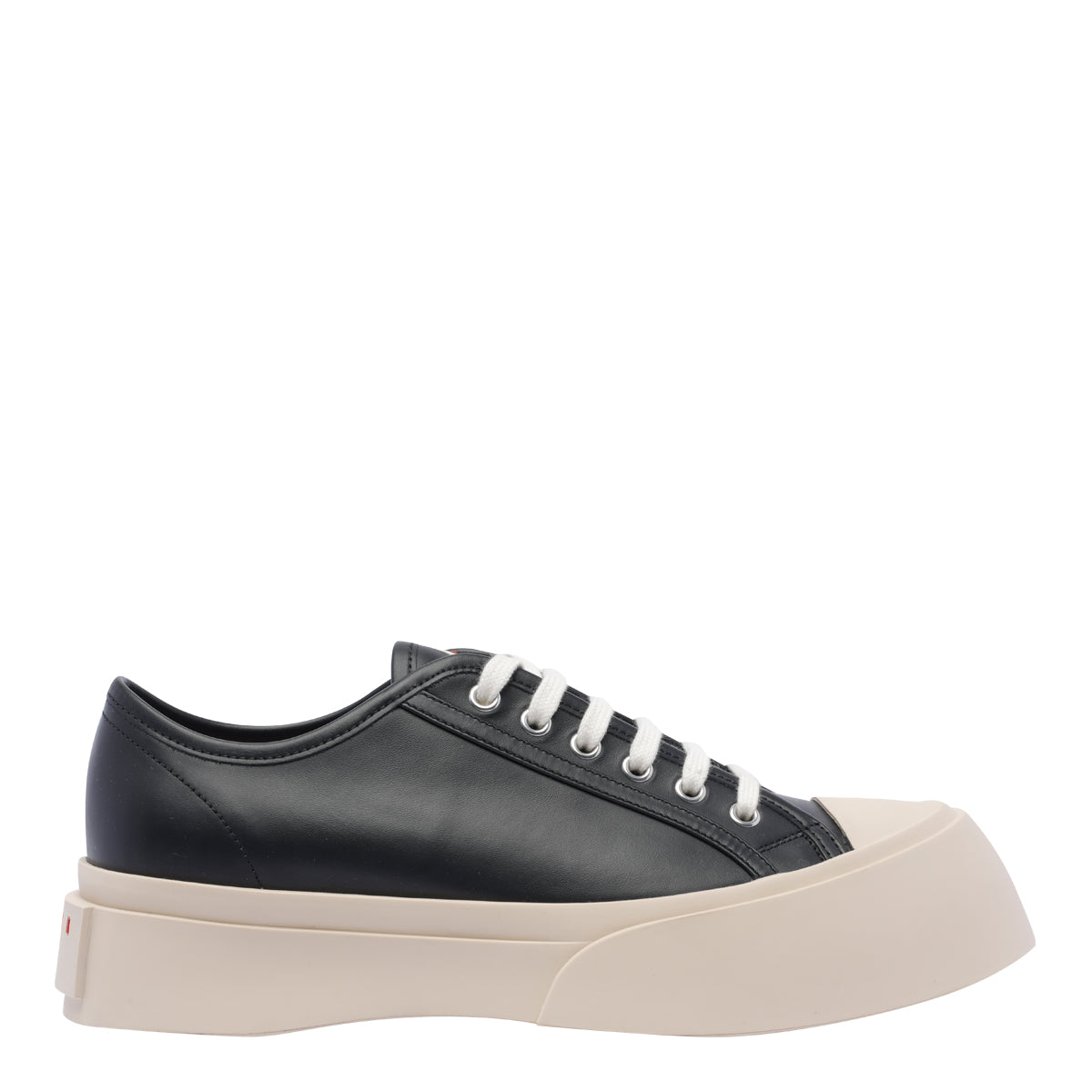 Marni Sneakers Black Calf Leather/rubber Sole
