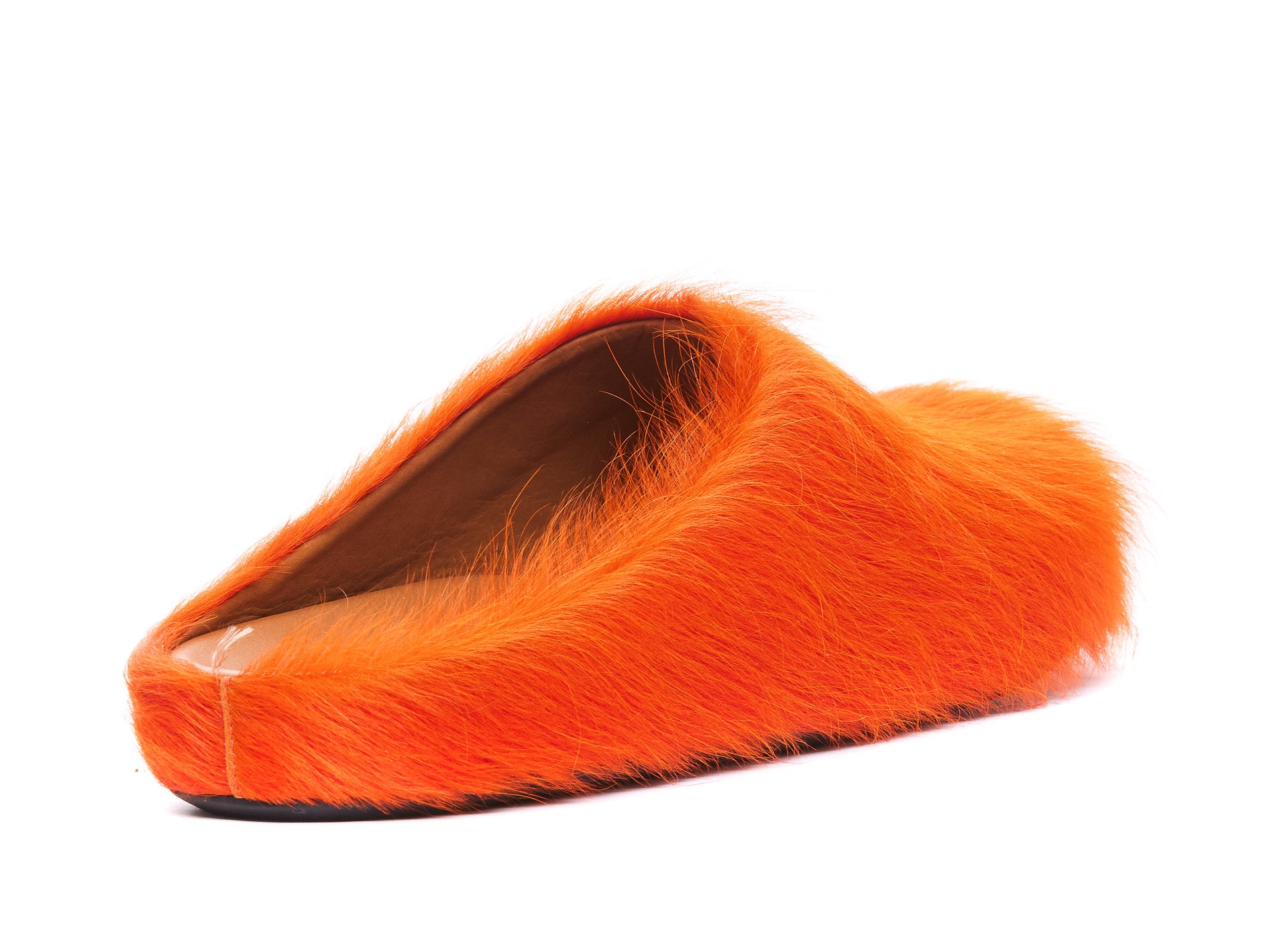 Marni Sandals Orange Calf Leather/rubber Sole