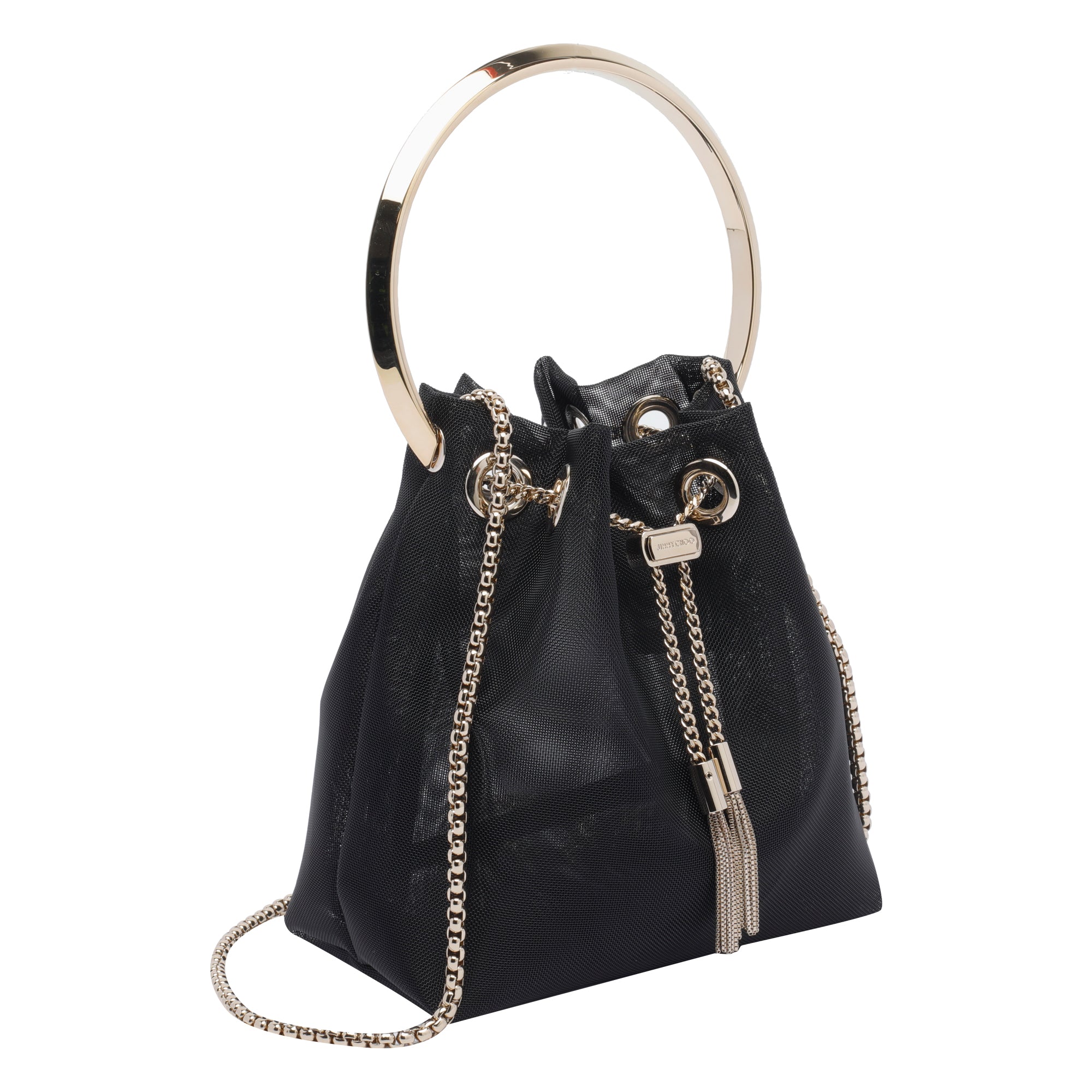 Jimmy Choo Bags Black Fabric And Metal