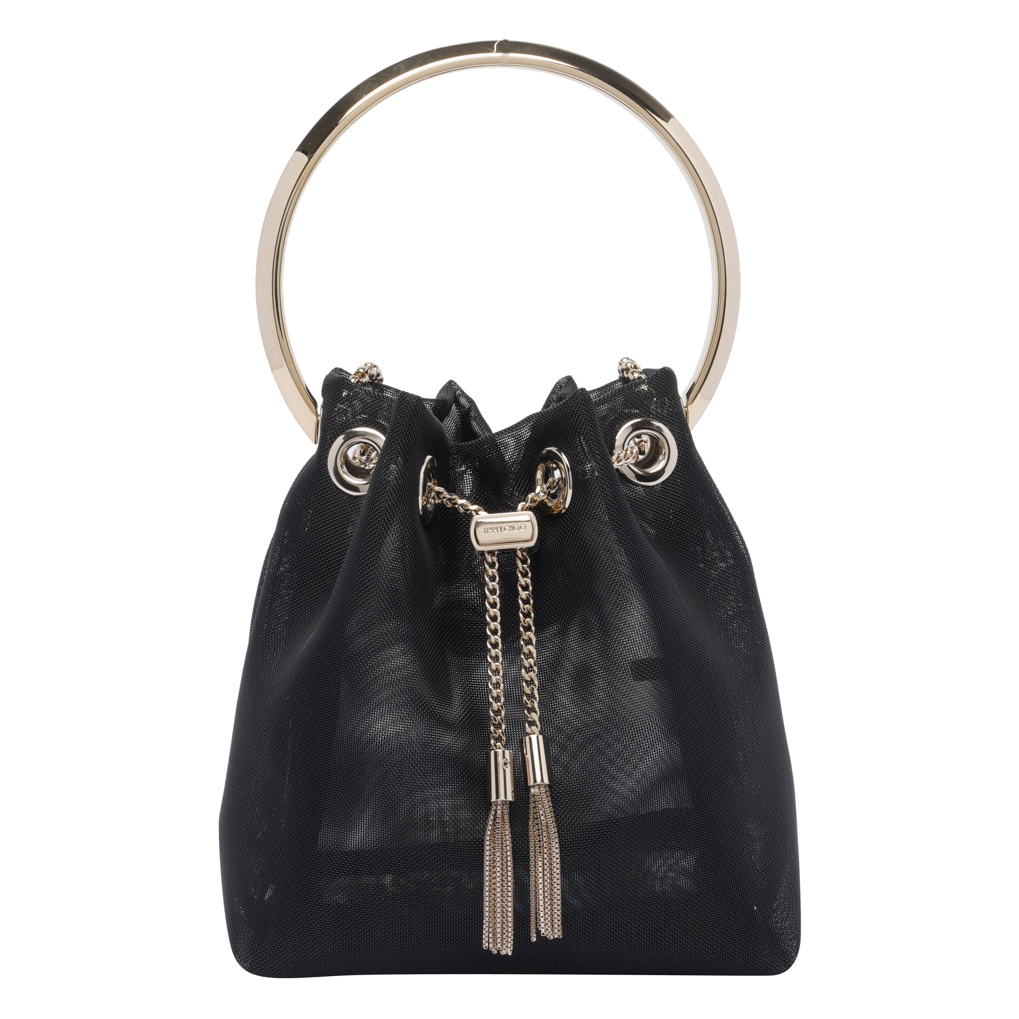 Jimmy Choo Bags Black Fabric And Metal