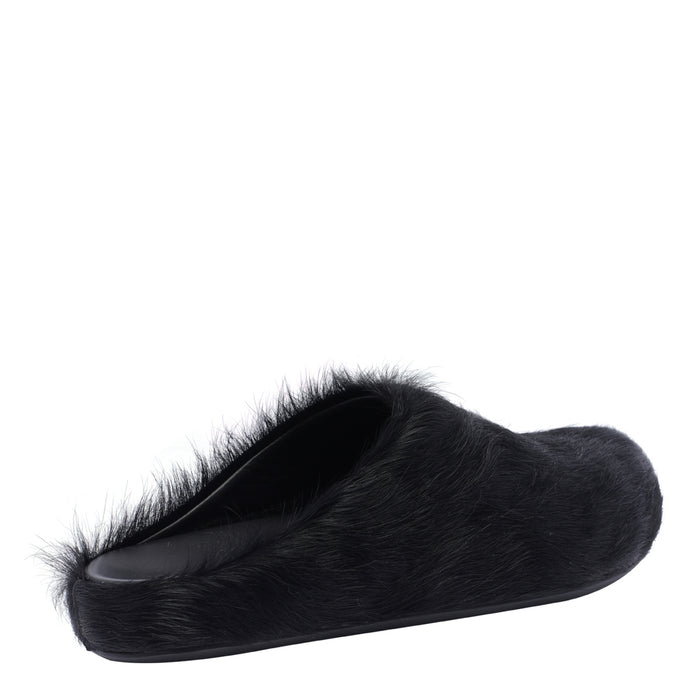 Marni Sandals Black Calf Leather/rubber Sole