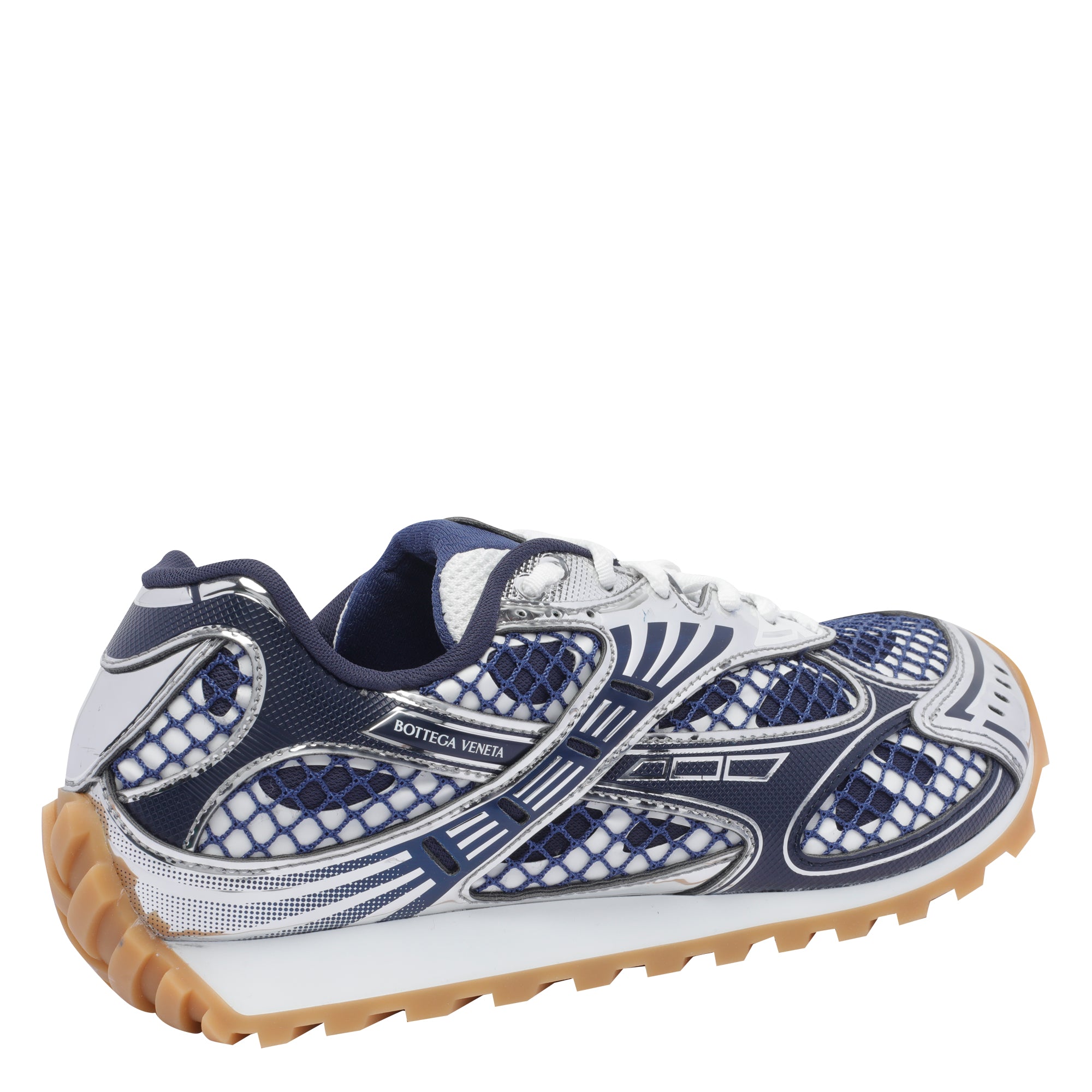 Bottega Veneta Sneakers Blue Fabric Rubber/rubber Sole