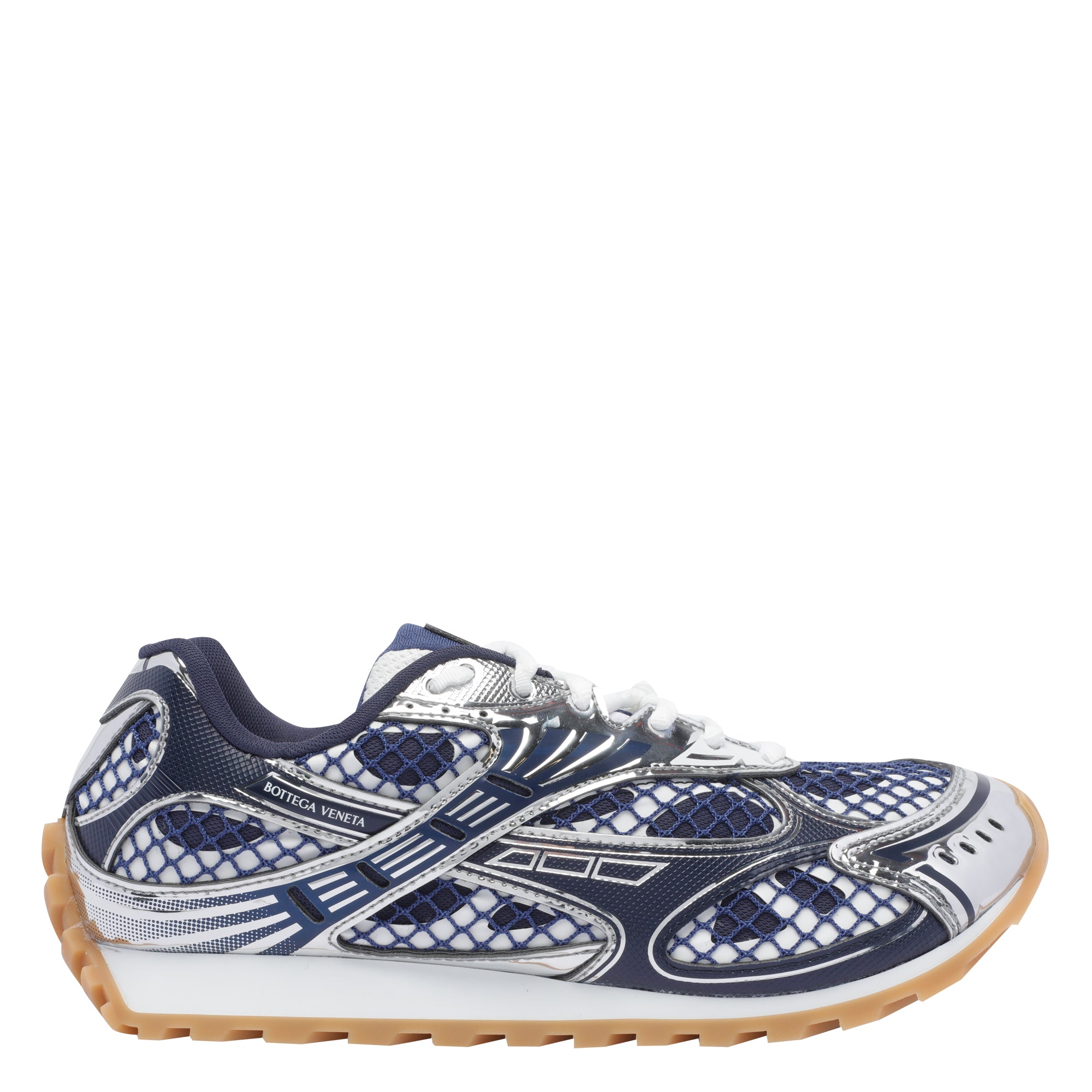 Bottega Veneta Sneakers Blue Fabric Rubber/rubber Sole