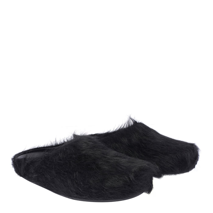 Marni Sandals Black Calf Leather/rubber Sole