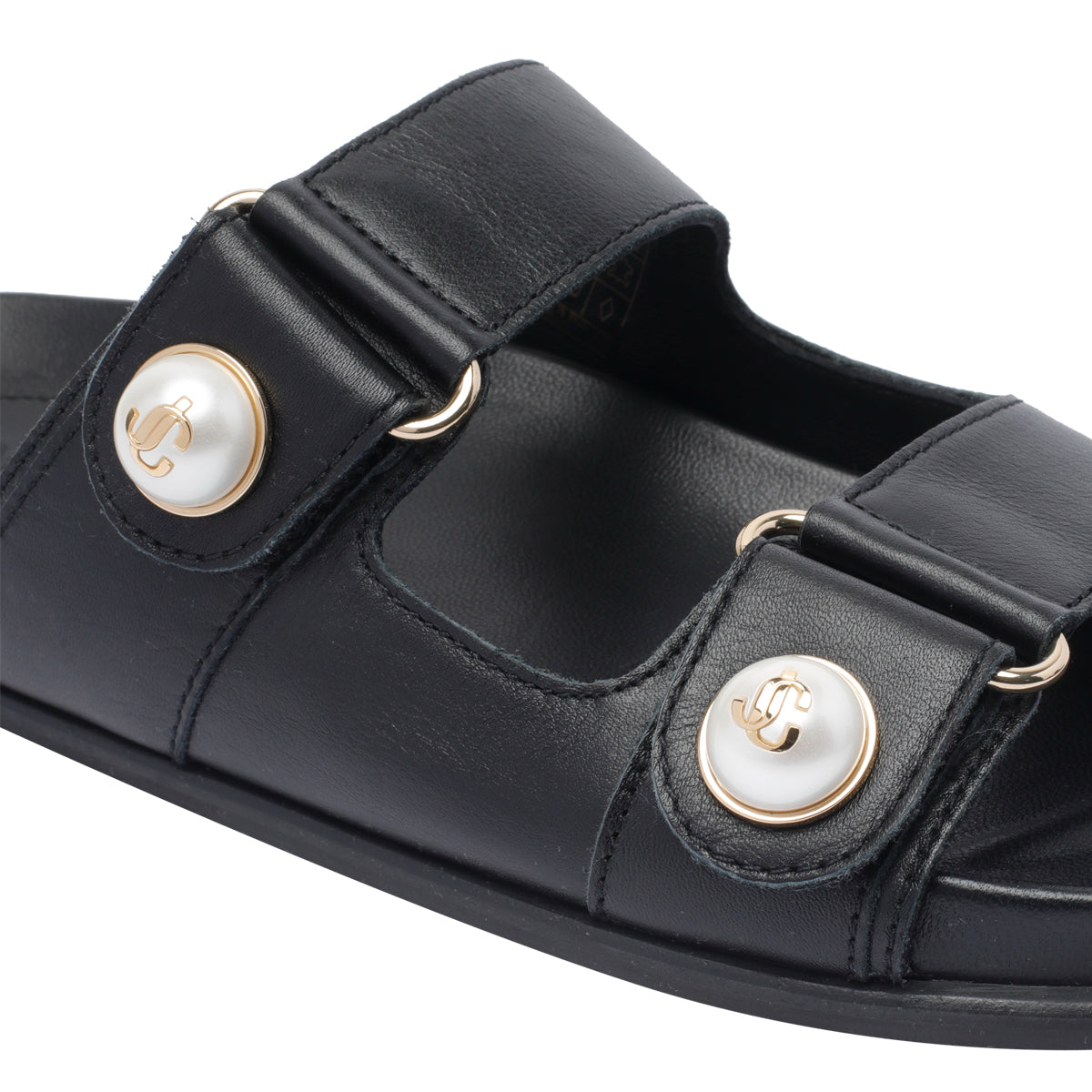 Jimmy Choo Sandals Black Calf Leather/rubber Sole