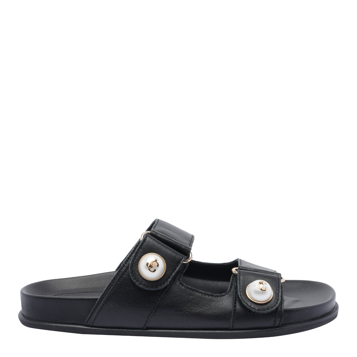 Jimmy Choo Sandals Black Calf Leather/rubber Sole