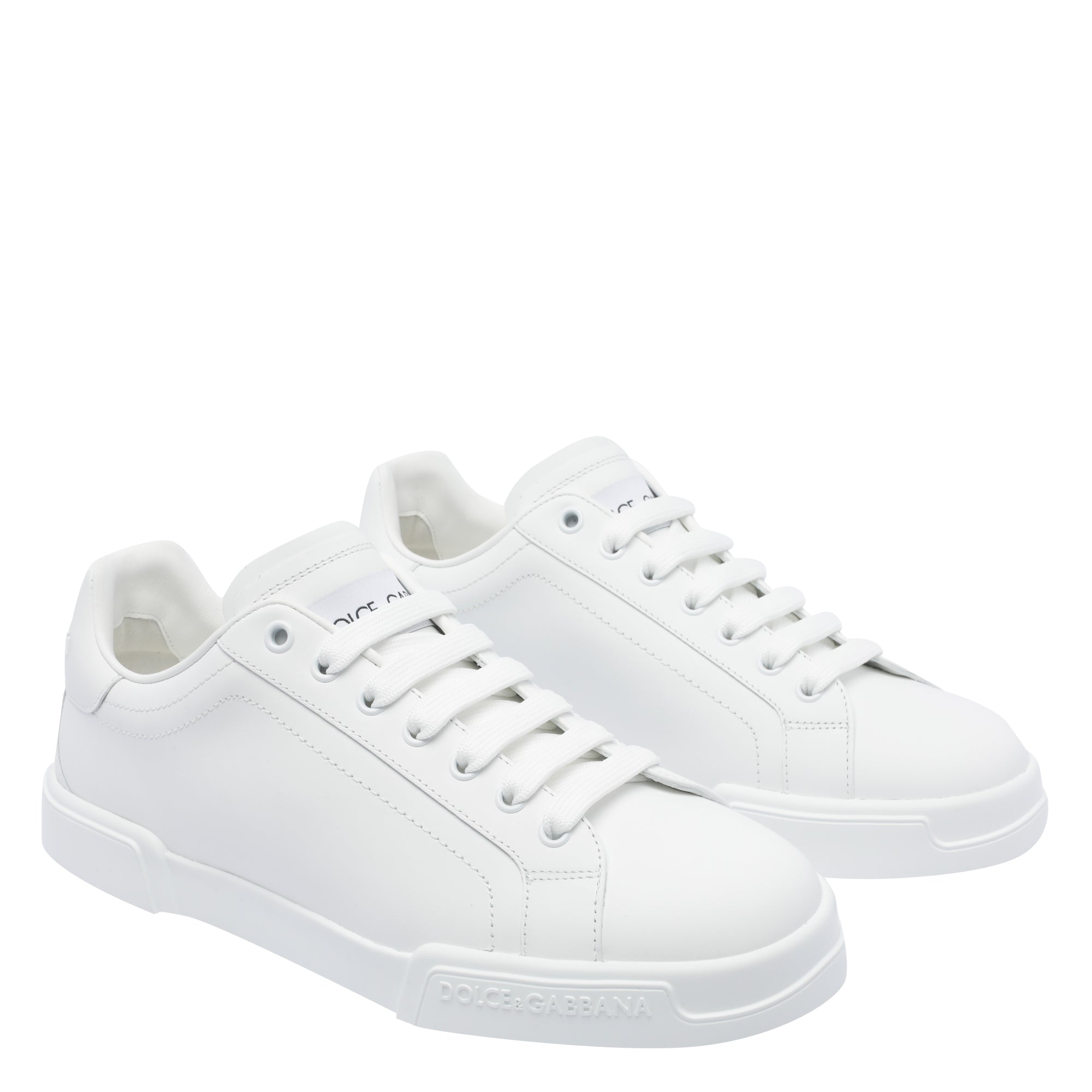 Dolce & Gabbana Sneakers White Calf Leather/rubber Sole