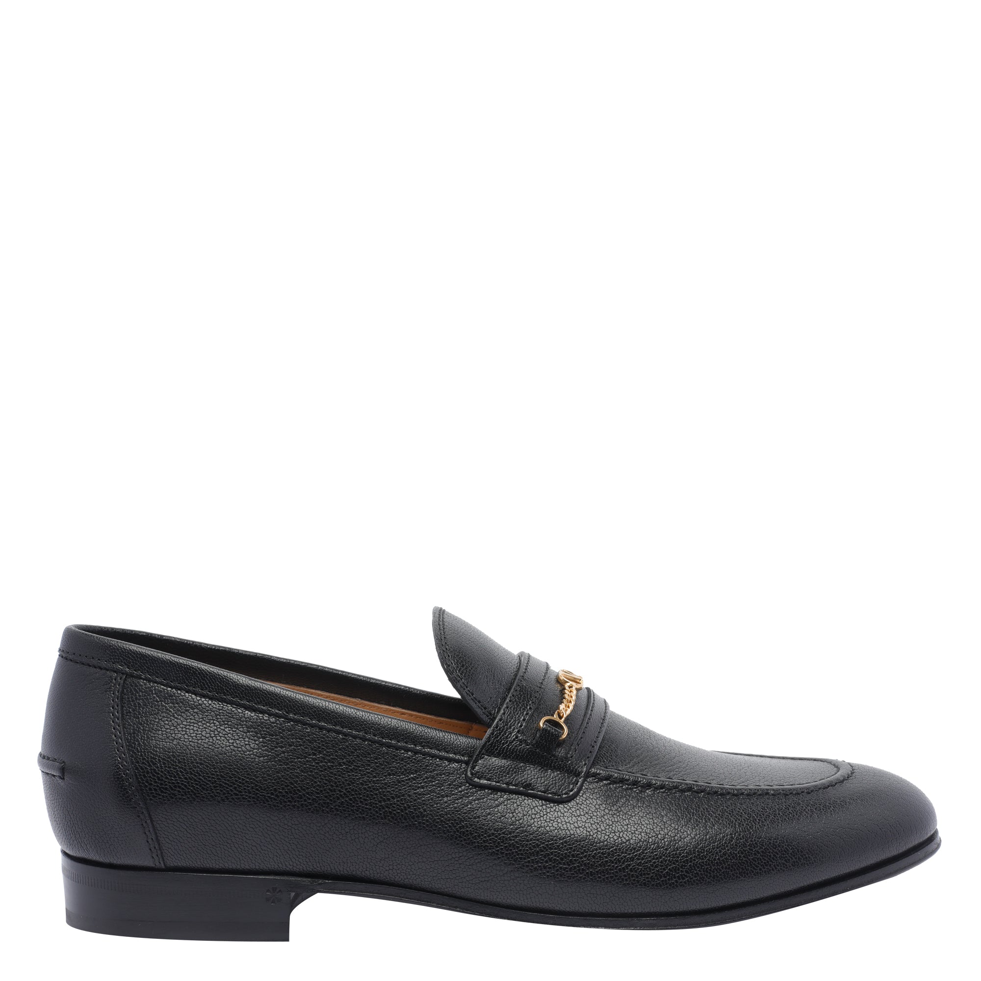 Valentino Garavani Flat Shoes Black Calf Leather/leather Sole