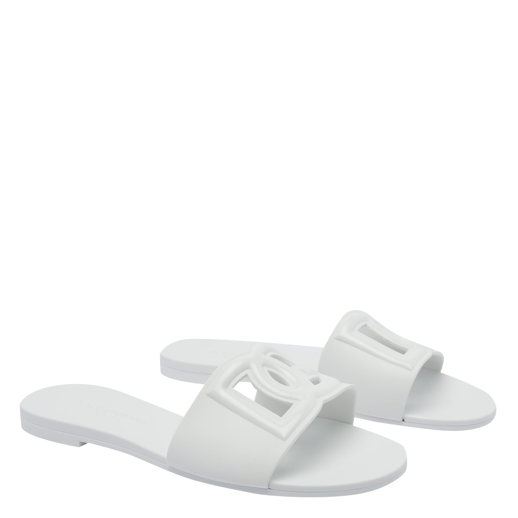 Dolce & Gabbana Sandals White Rubber/rubber Sole