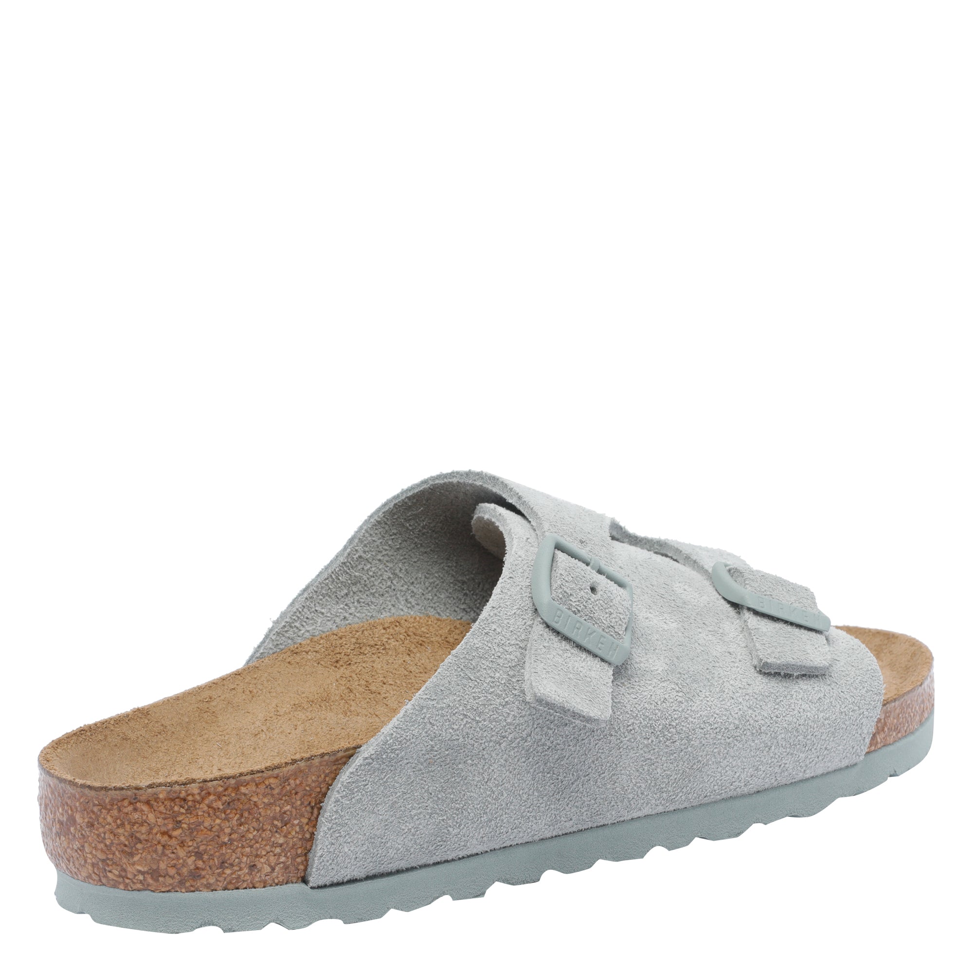 Birkenstock Sandals Blue Suede Leather/rubber Sole