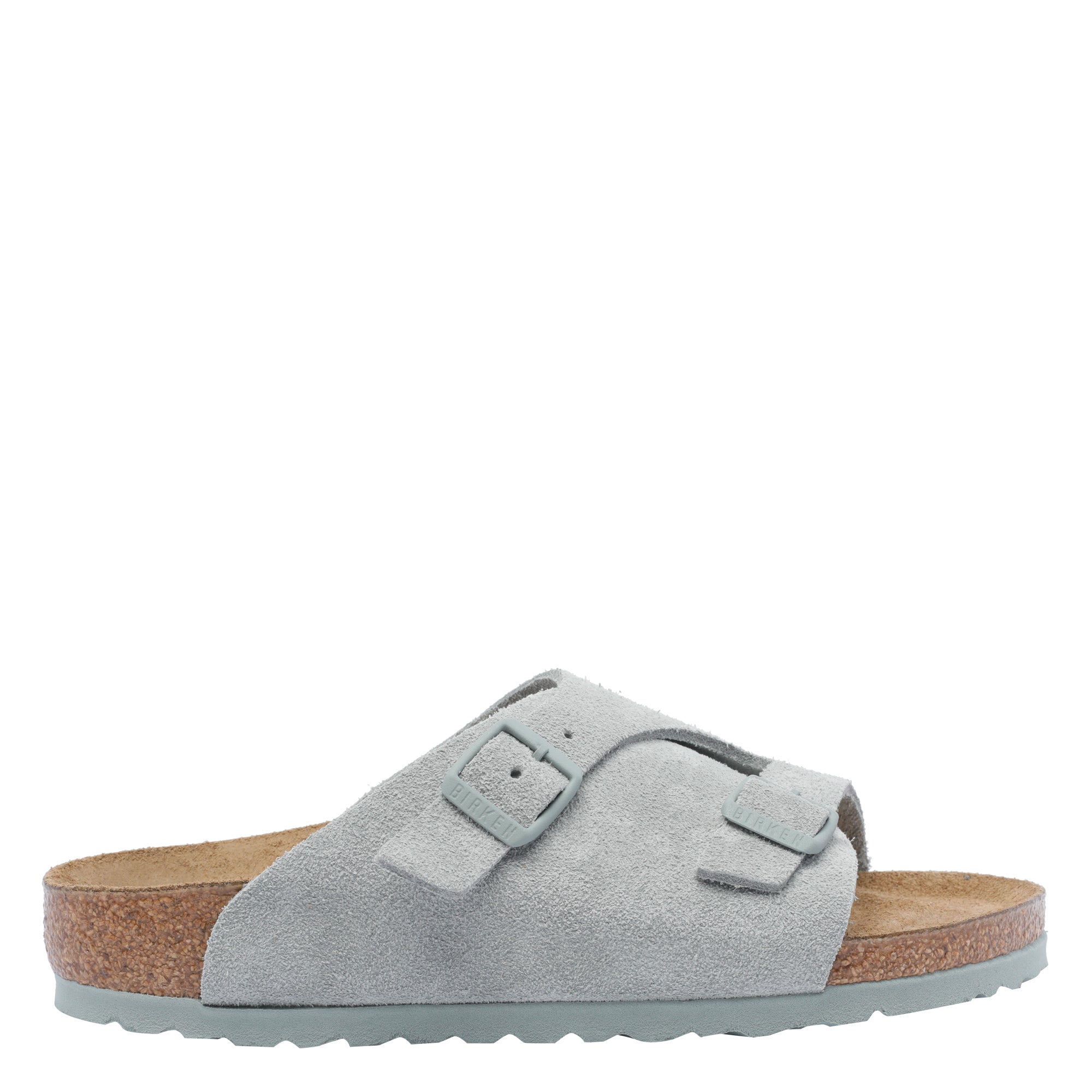 Birkenstock Sandals Blue Suede Leather/rubber Sole