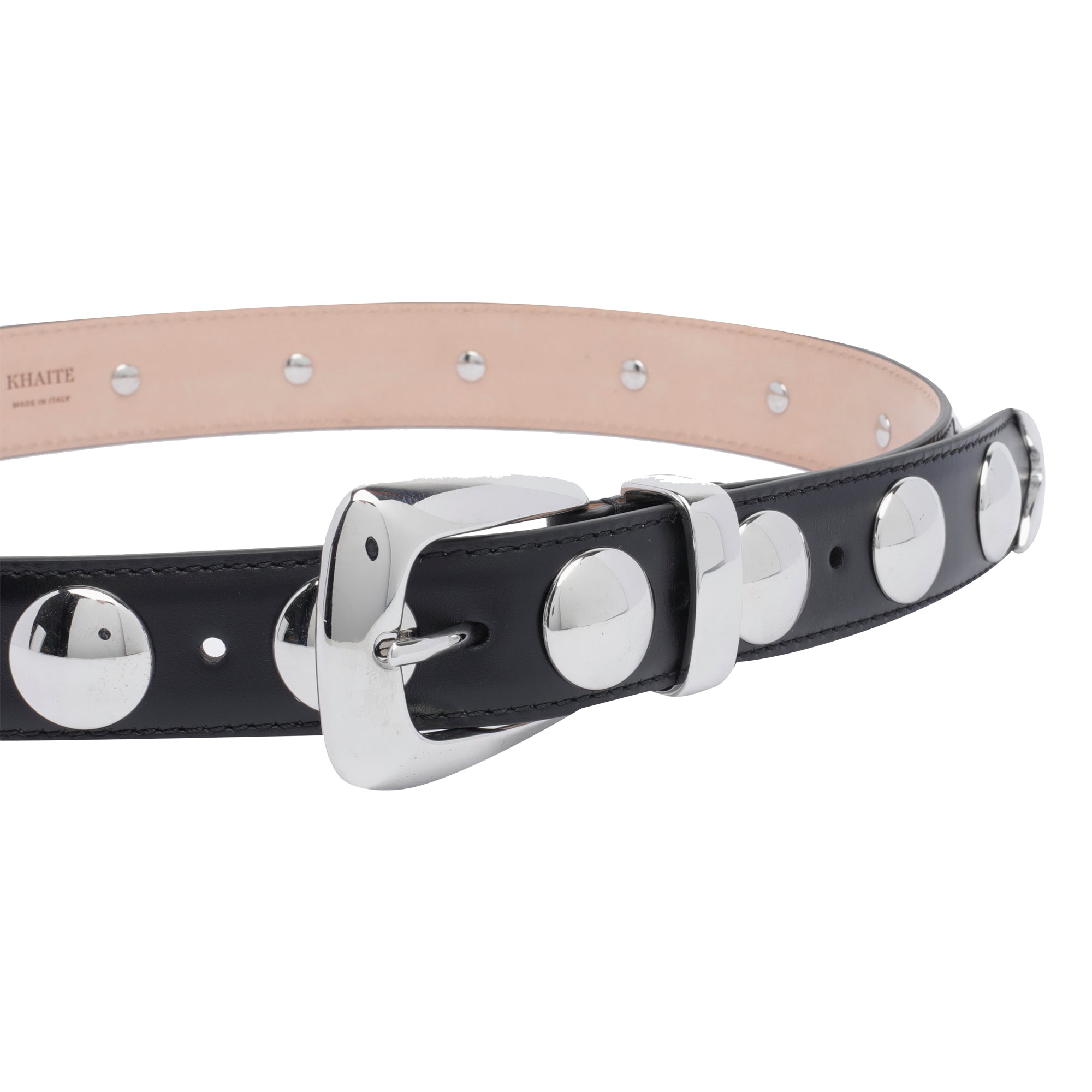 Khaite Belts Black Calf Leather Metal