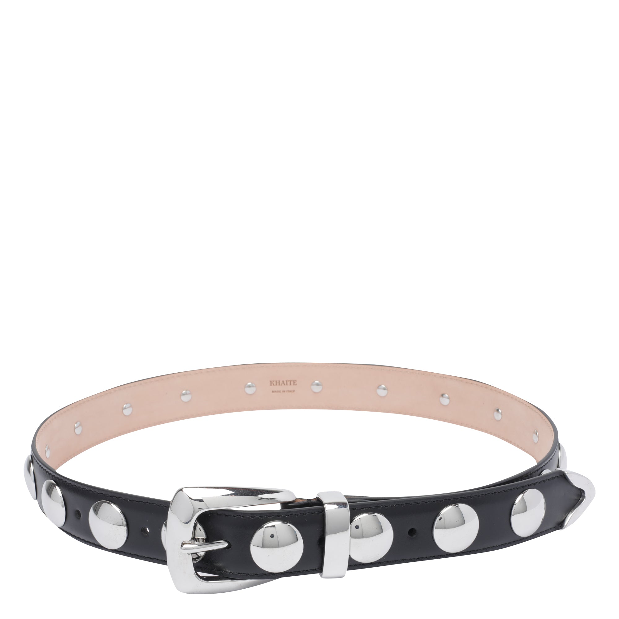 Khaite Belts Black Calf Leather Metal
