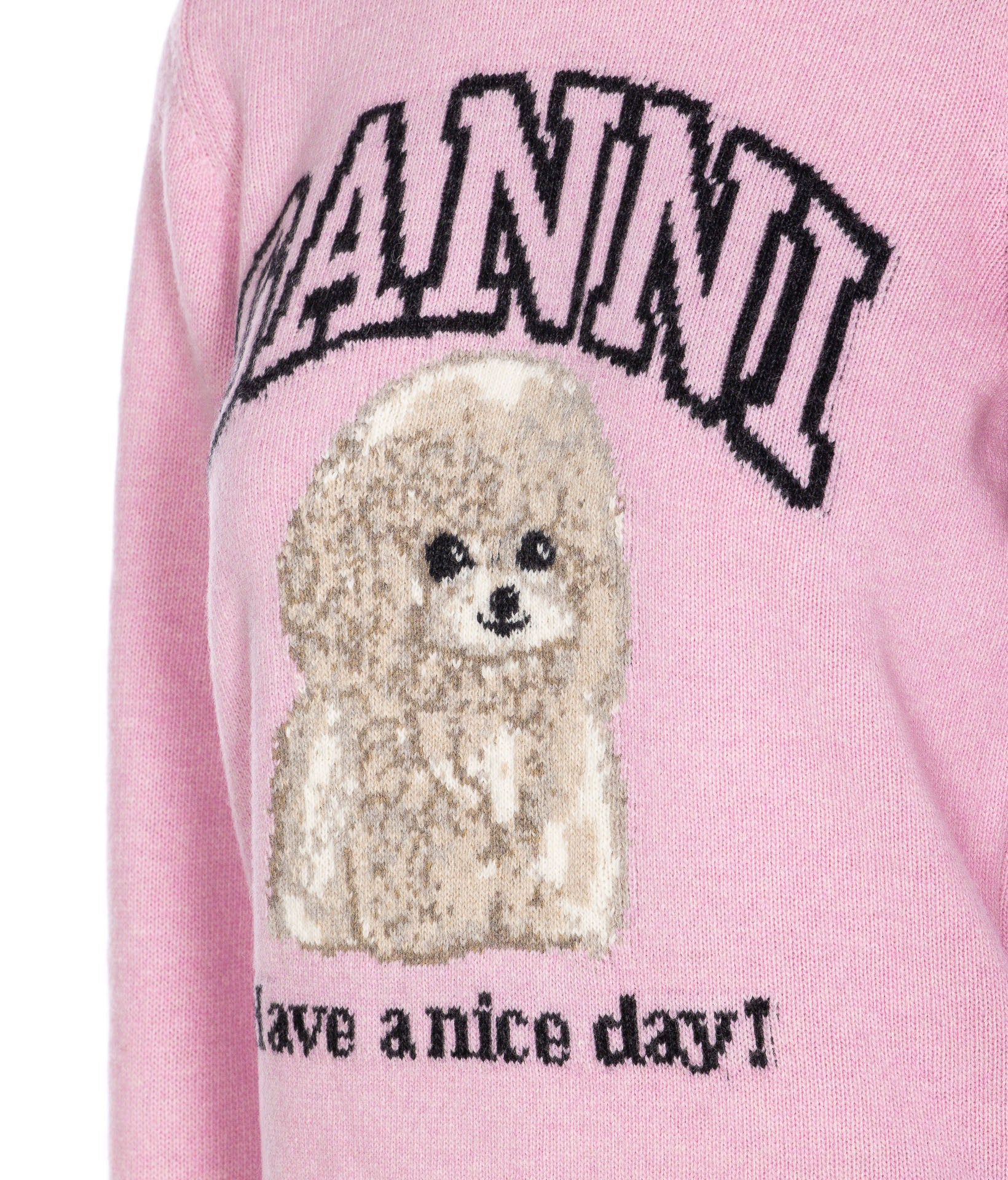 Ganni Sweaters Pink Wool