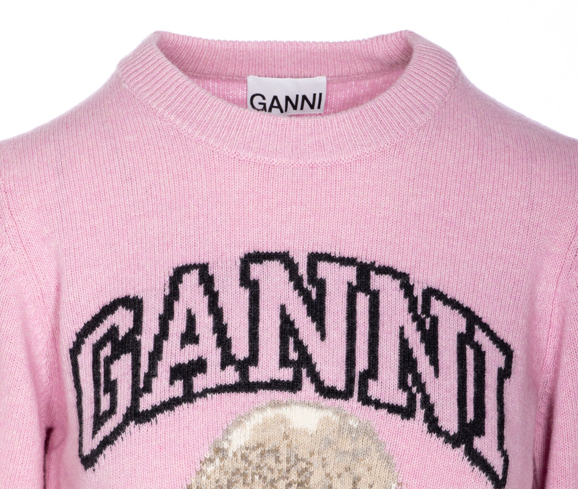 Ganni Sweaters Pink Wool