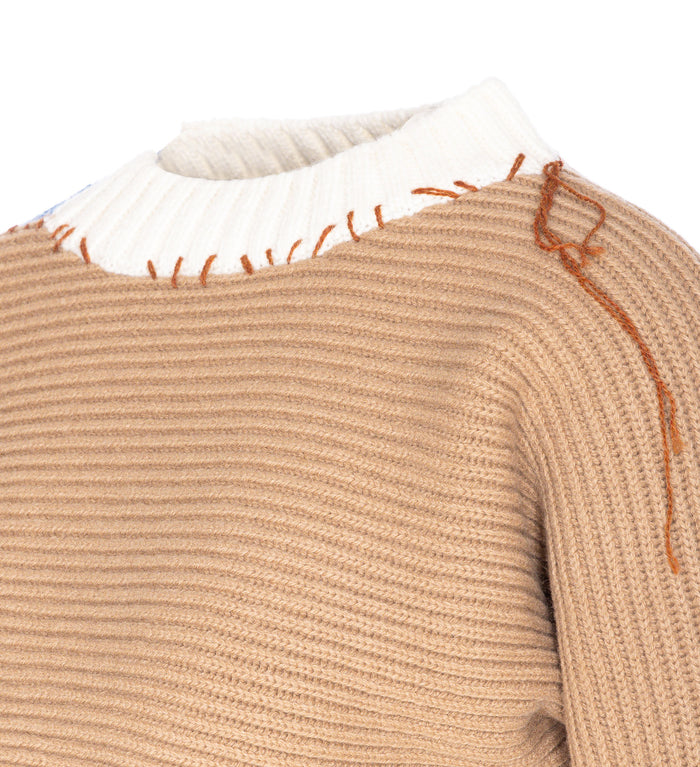 Marni Sweaters Beige Virgin Wool