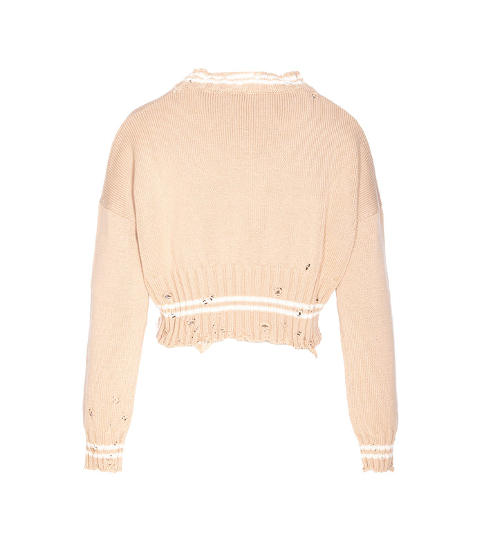 Marni Sweaters Beige Cotton