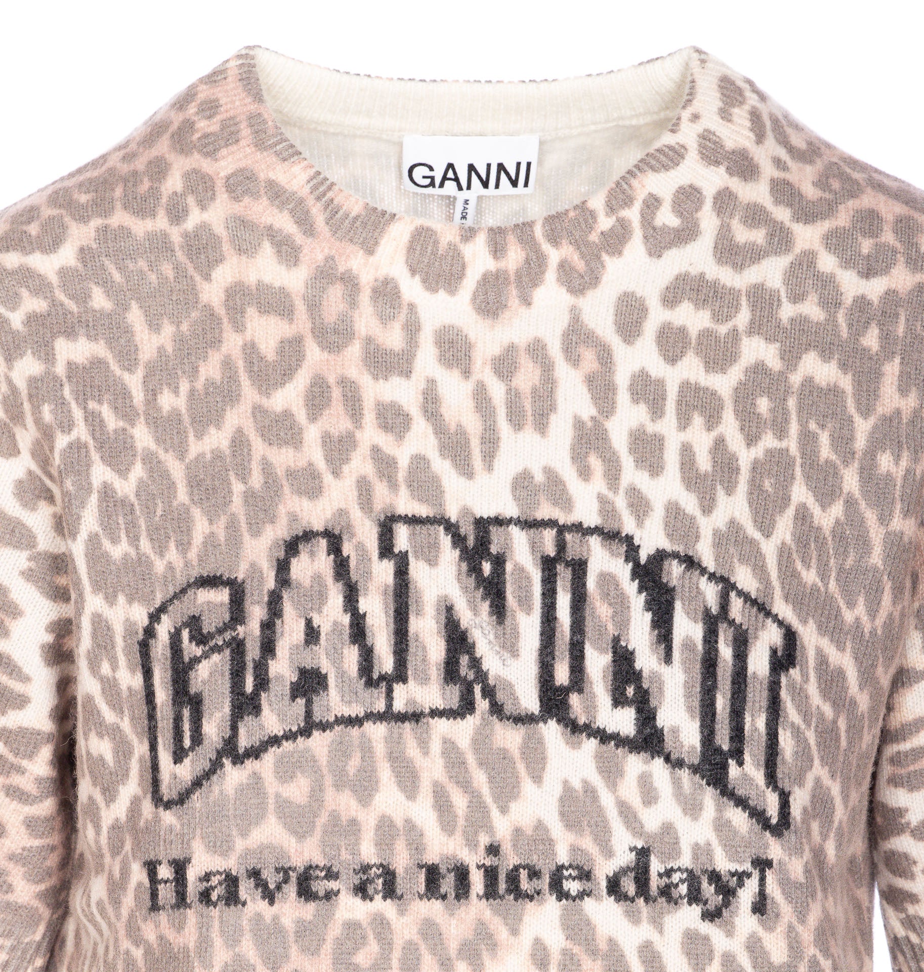 Ganni T-Shirts And Polos Brown Wool