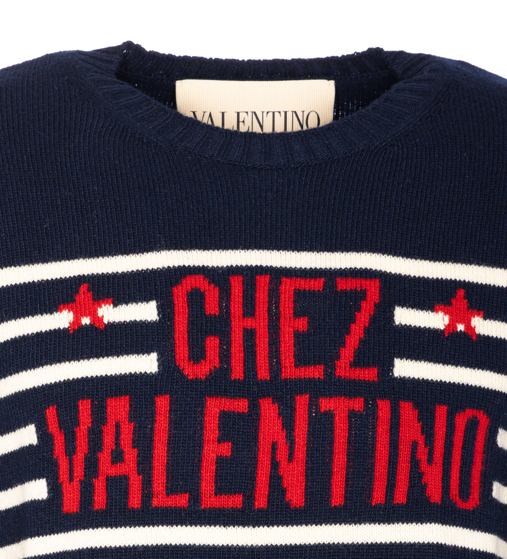 Valentino Garavani Sweaters Blue Virgin Wool