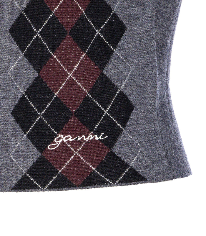 Ganni Sweaters Grey Merino Wool