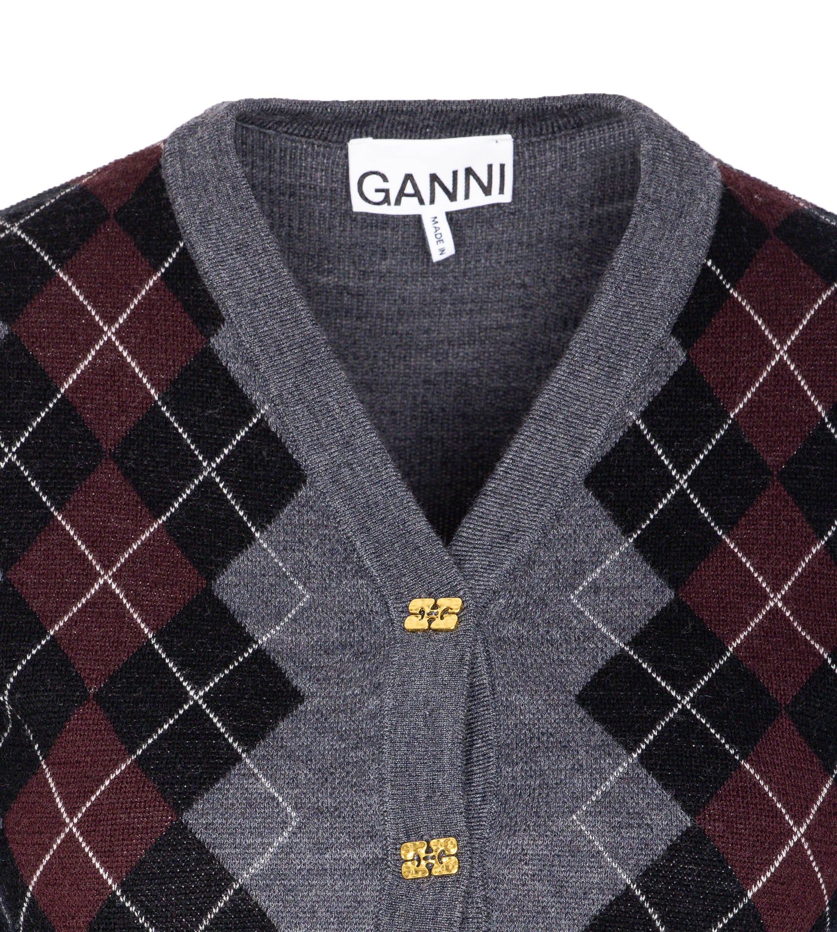 Ganni Sweaters Grey Merino Wool