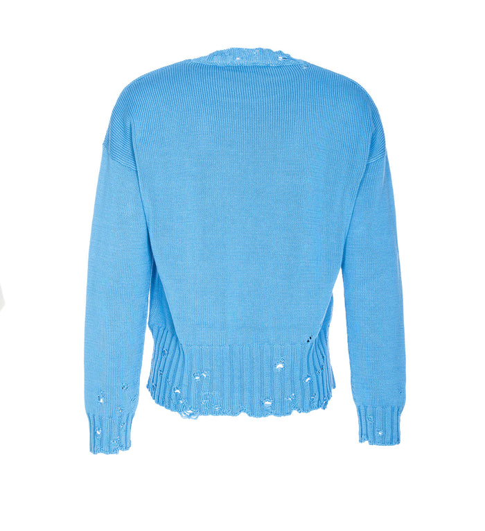 Marni Sweaters Blue Cotton