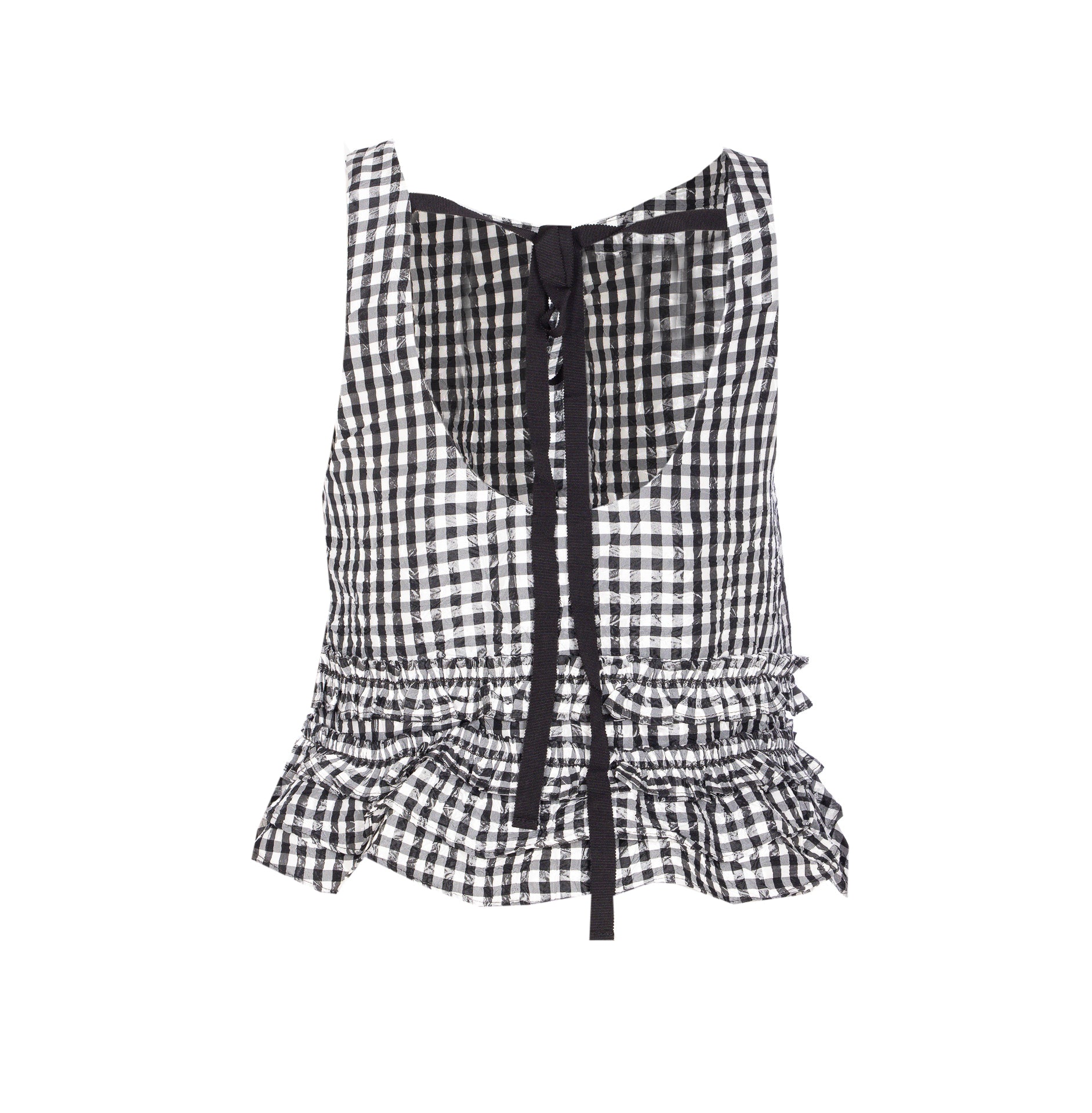GANNI Top Black Recycled Polyester