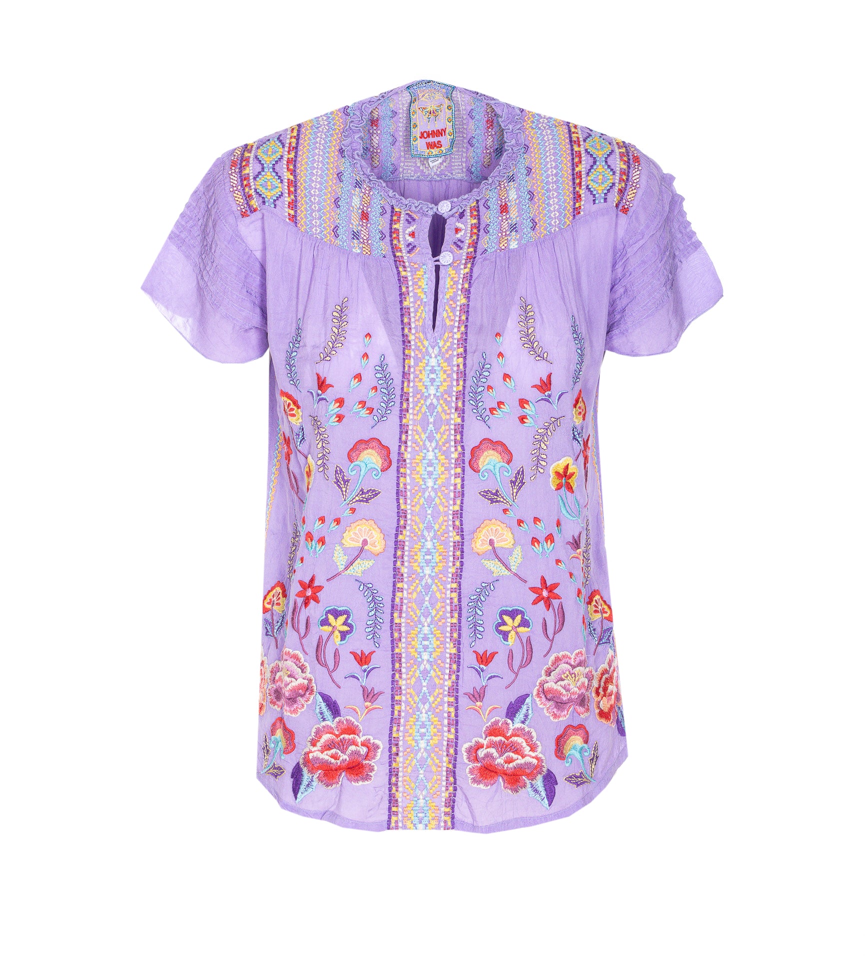 Johnny Was Shirts Purple Cupro