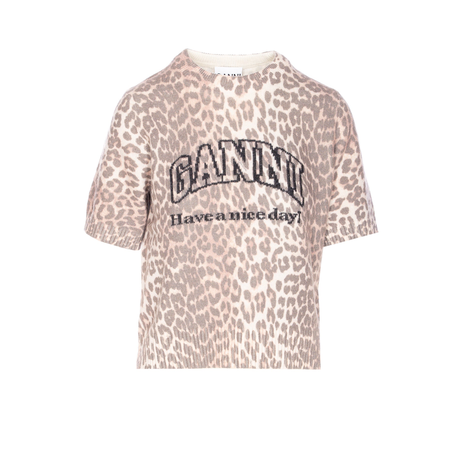 Ganni T-Shirts And Polos Brown Wool