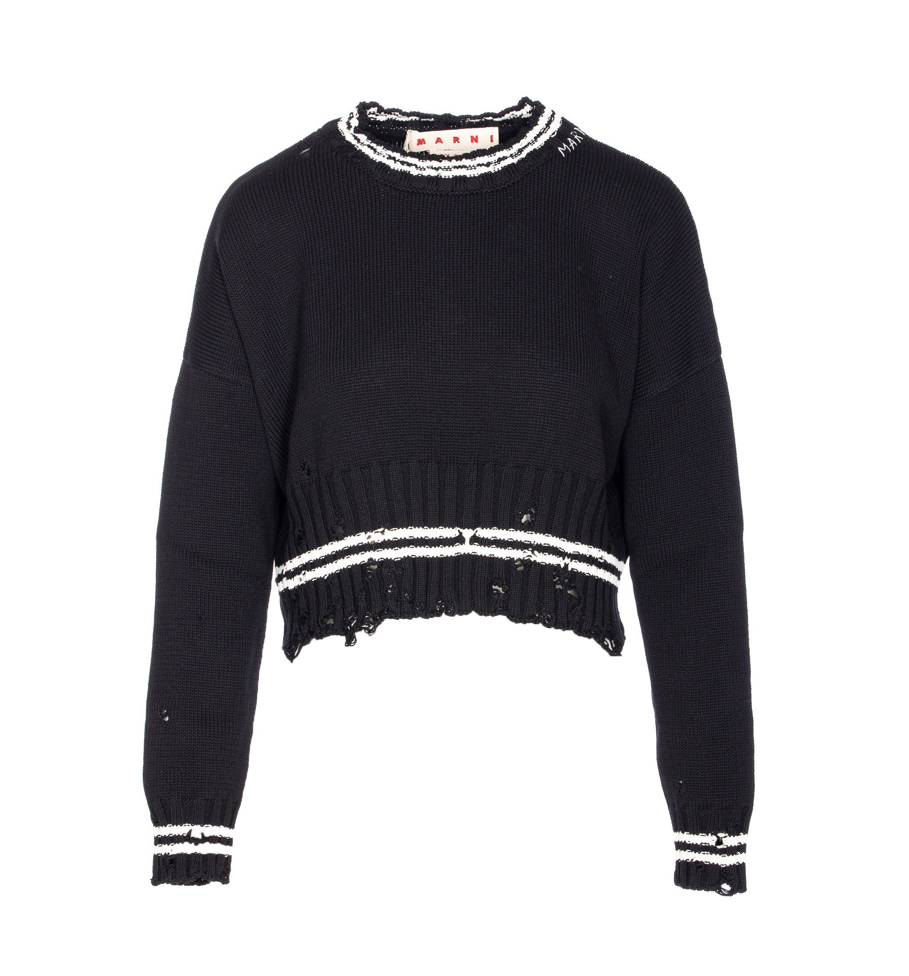 Marni Sweaters Black Cotton