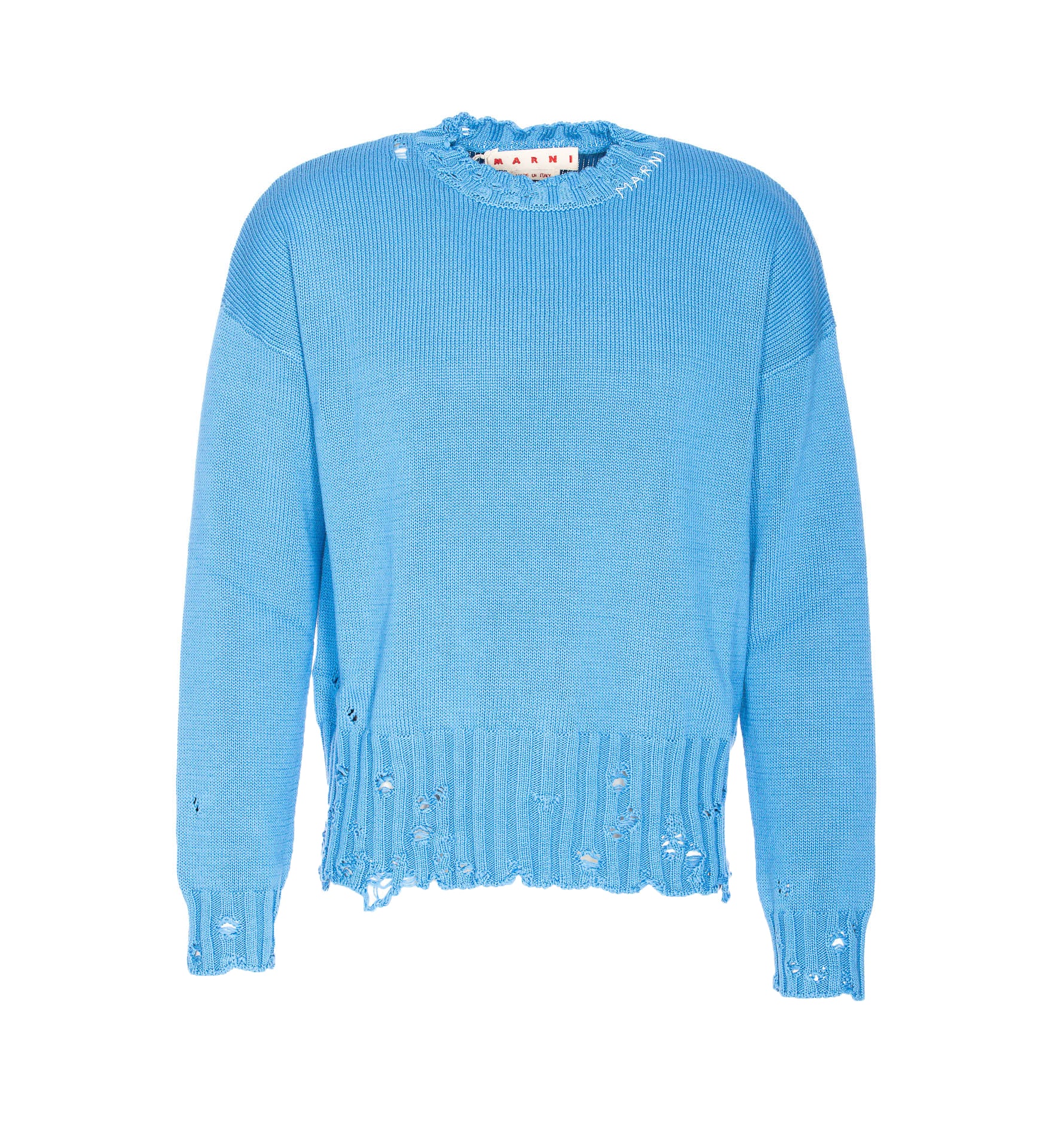 Marni Sweaters Blue Cotton