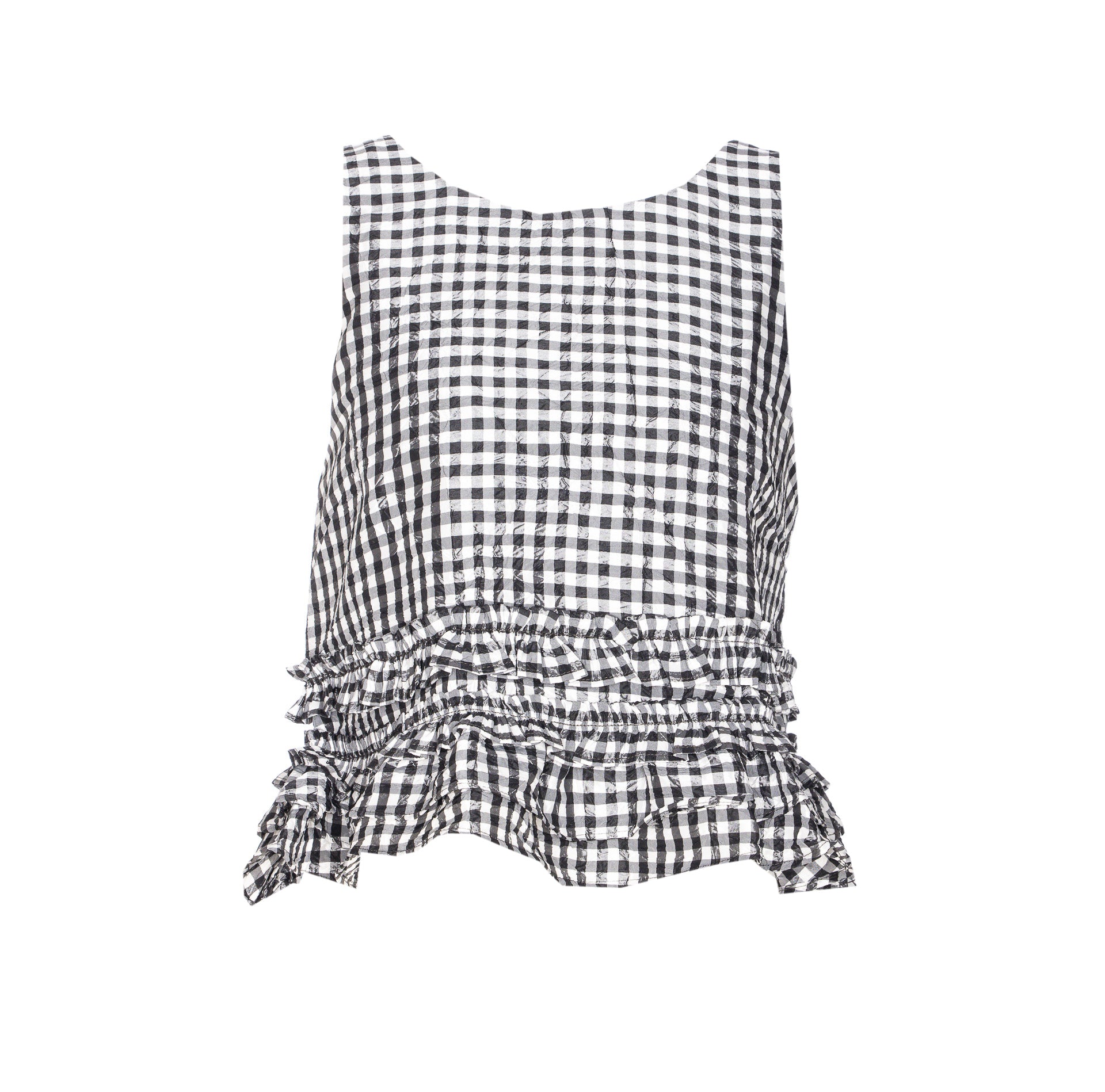 GANNI Top Black Recycled Polyester